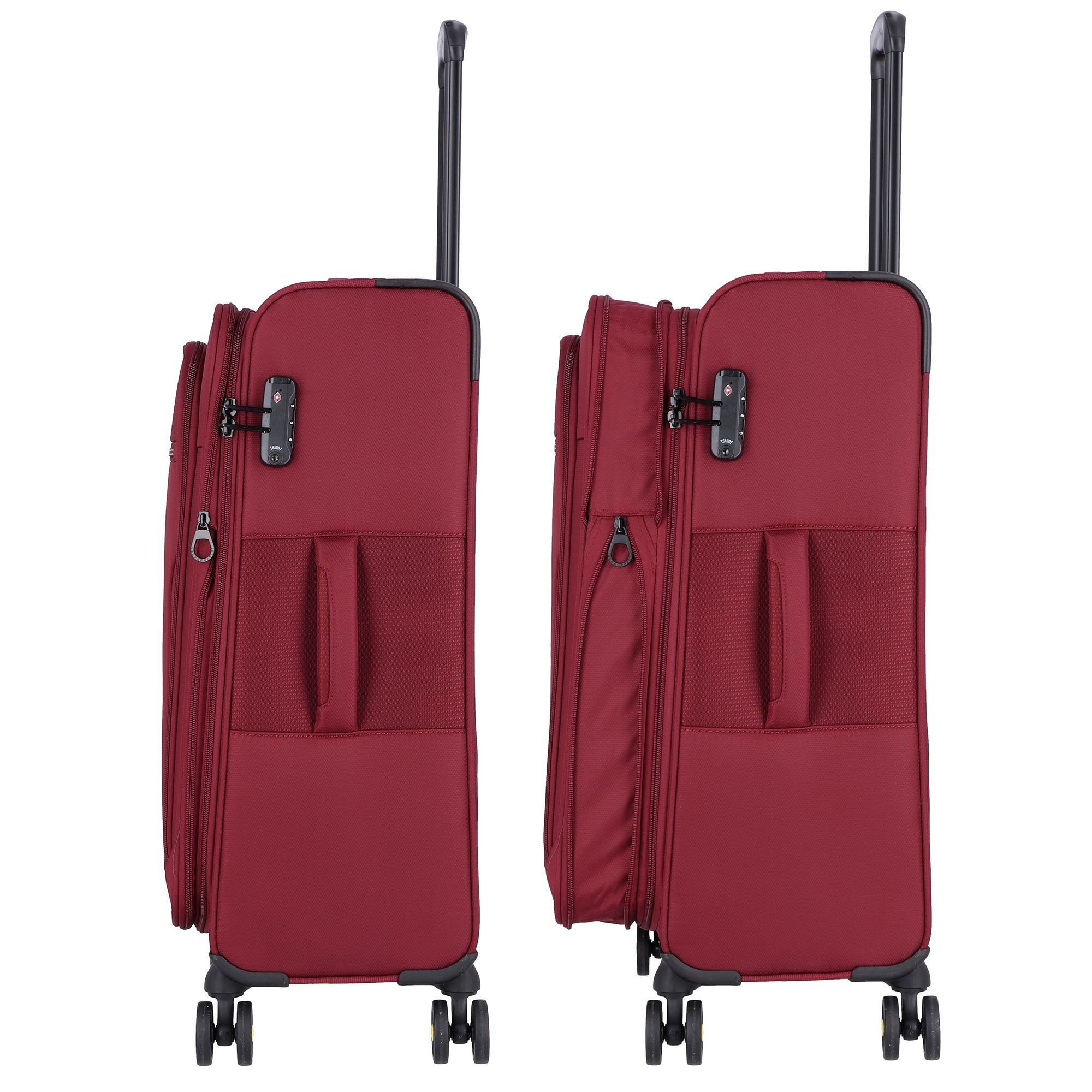 D&N Weichgepäck-Trolley Travel Line, 4 Rollen, Nylon