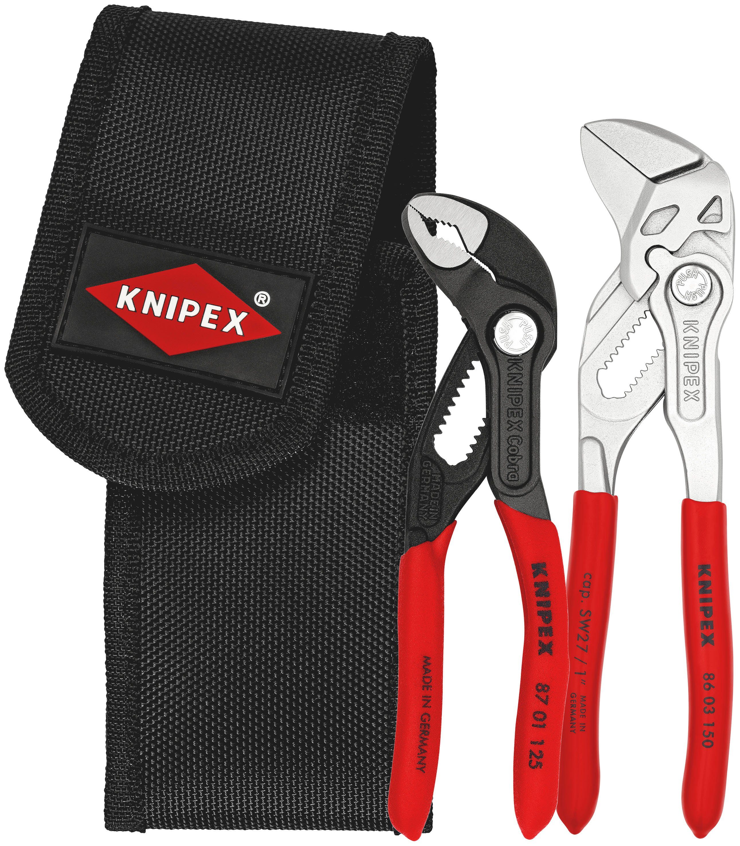 Knipex Zangenset 00 20 72 V01 Mini, 1-tlg., in Werkzeuggürteltasche 2-teilig (SB-Karte/Blister)