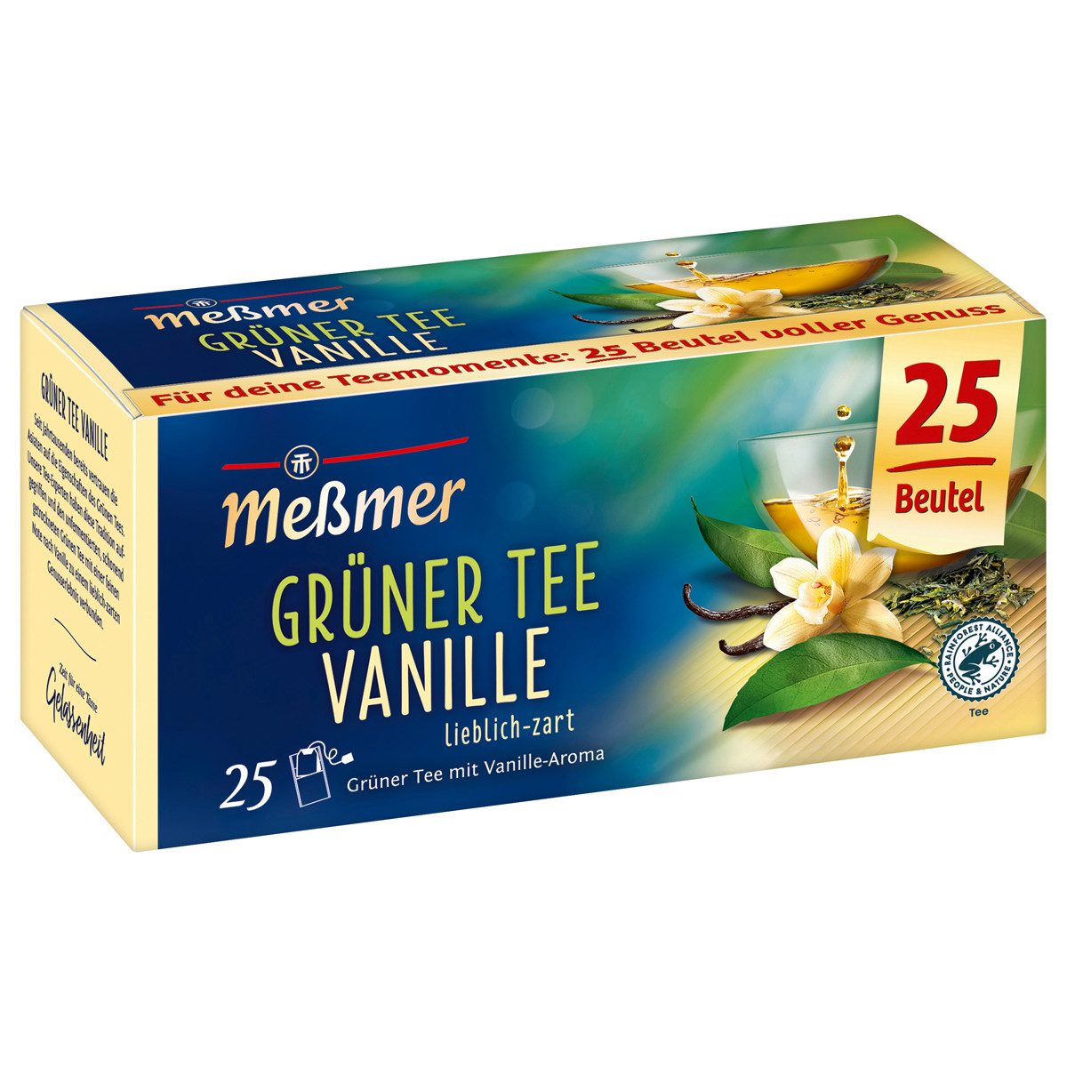 Meßmer Tee, Meßmer Grüner Tee aromatisiertem Vanillegeschmack 25er Teebeutel 43g