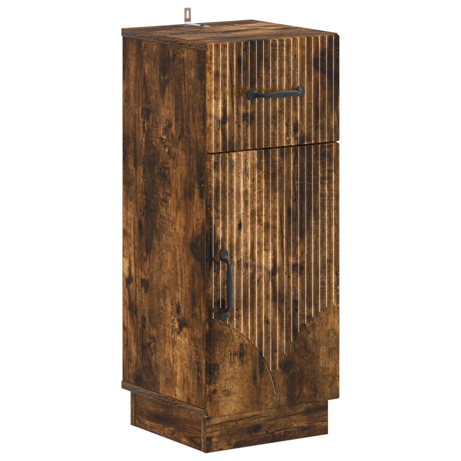 vidaXL Gartenlounge-Set 2-teiliges Badezimmer Schrank Set HOORN Raucheiche