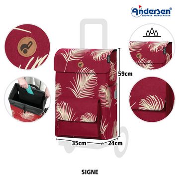 Andersen Einkaufsshopper Komfort Shopper mit Tasche Signe in Rot oder Schwarz