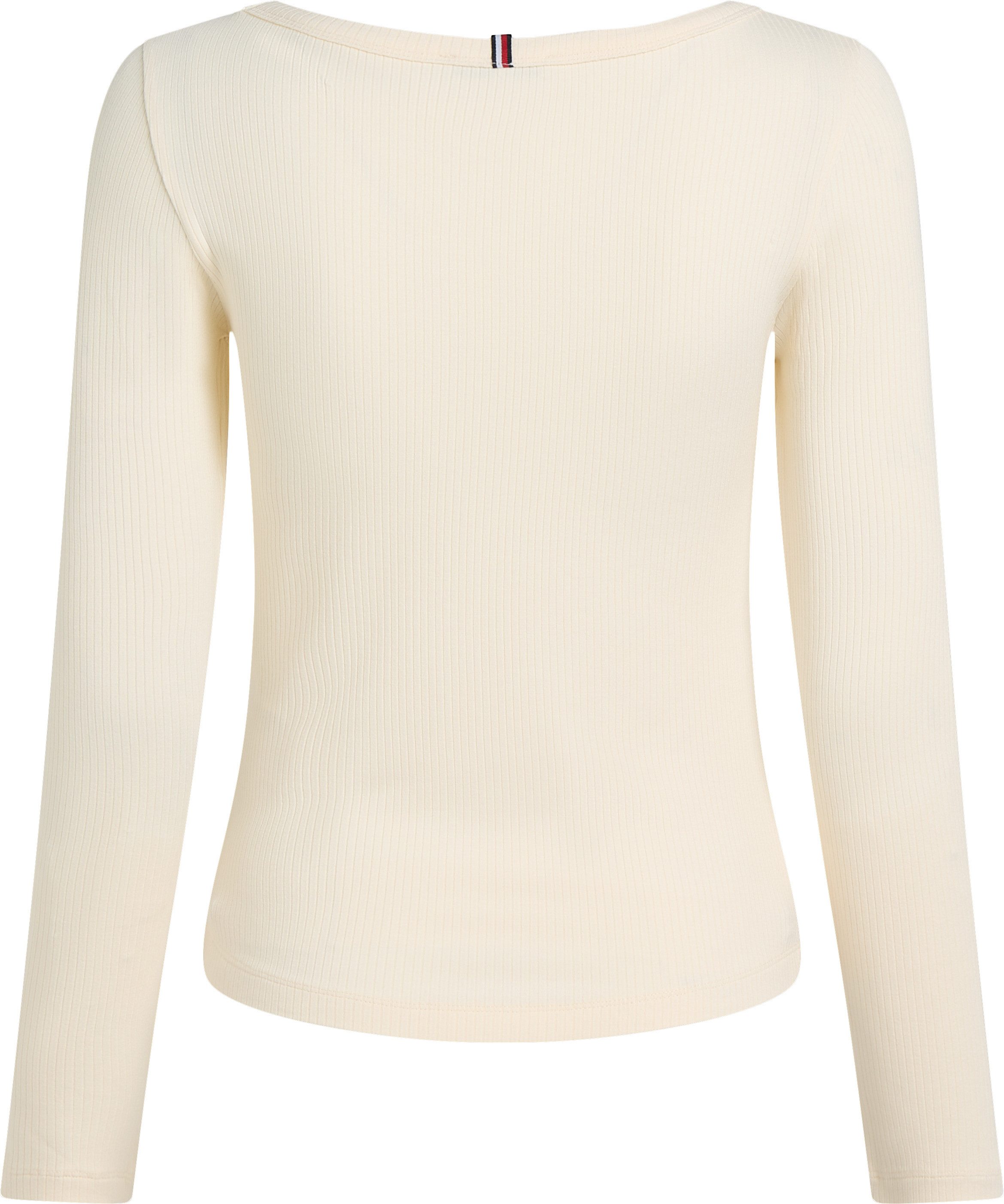 Tommy Hilfiger Curve Langarmshirt Shirt CRV SLIM 5X2 RIB O in Großen Größen günstig online kaufen