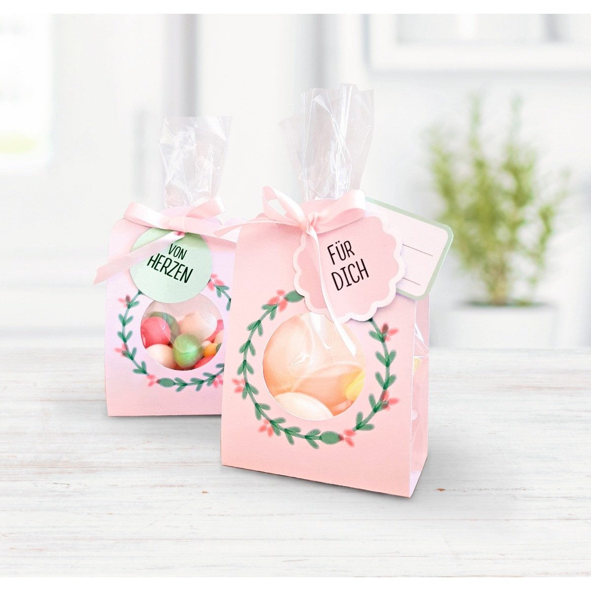 Folia Max Bringmann KG Schneeschieber folia Geschenkverpackung Set FLORAL Ostern 6 Stück Beutel