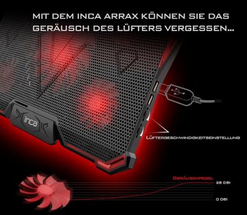 INCA Notebook-Kühler für 14-17-Zoll-Laptops 1x125mm, 4x80mm Lüfter