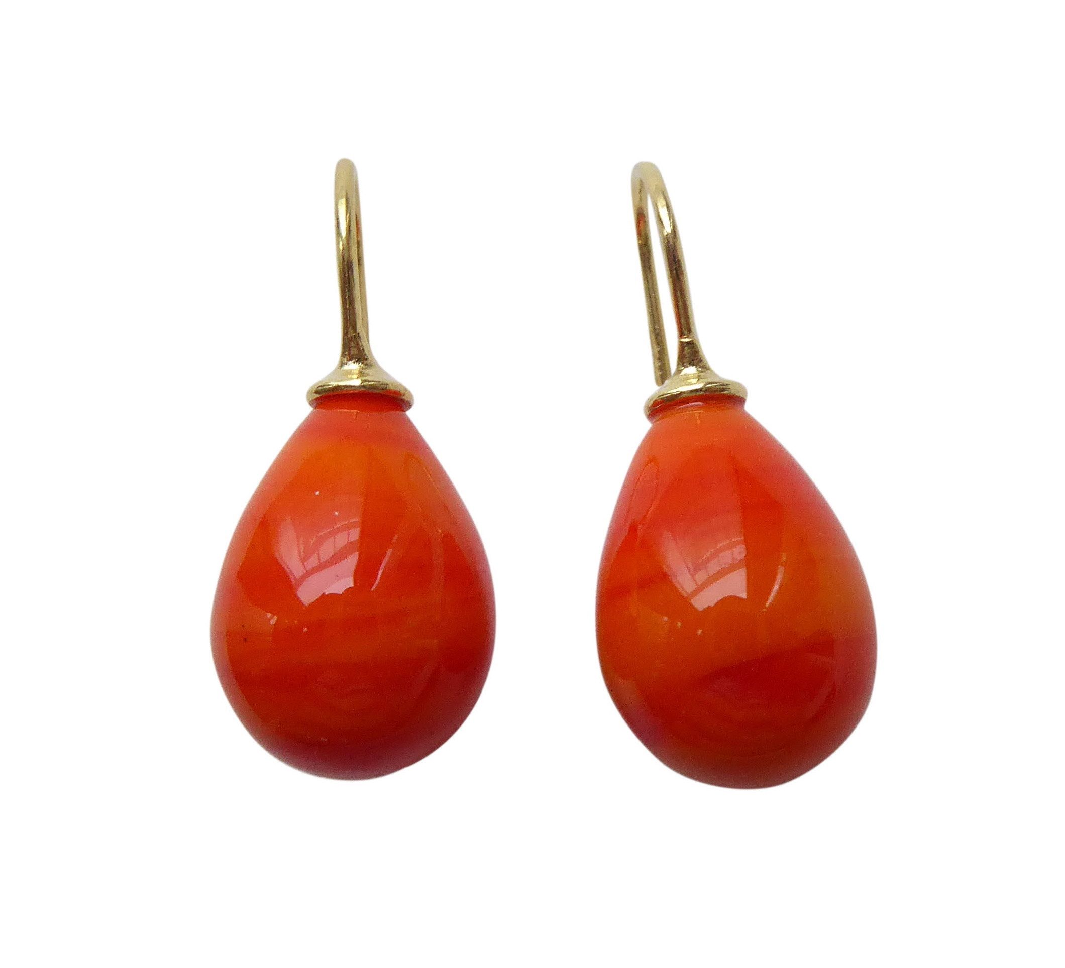 Mugello Paar Ohrhänger Lea orange gold-platt. günstig online kaufen
