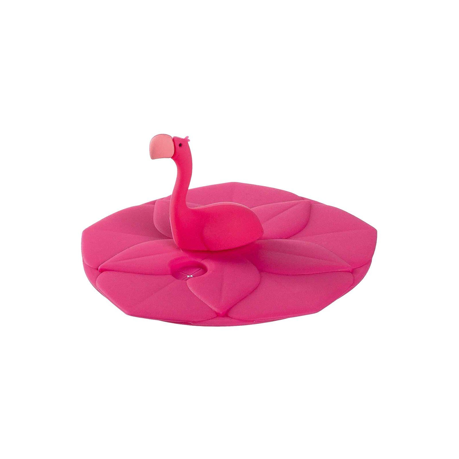 LEONARDO Kinderbecher Bambini Deckel ø 9 cm, Silikon Flamingo