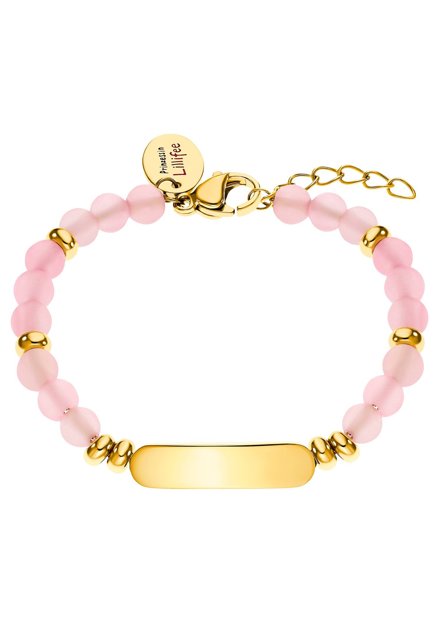 Achat Quarz, 2033368, mit Lillifee 2033366, gelbgoldfarben-rosa Prinzessin Armband