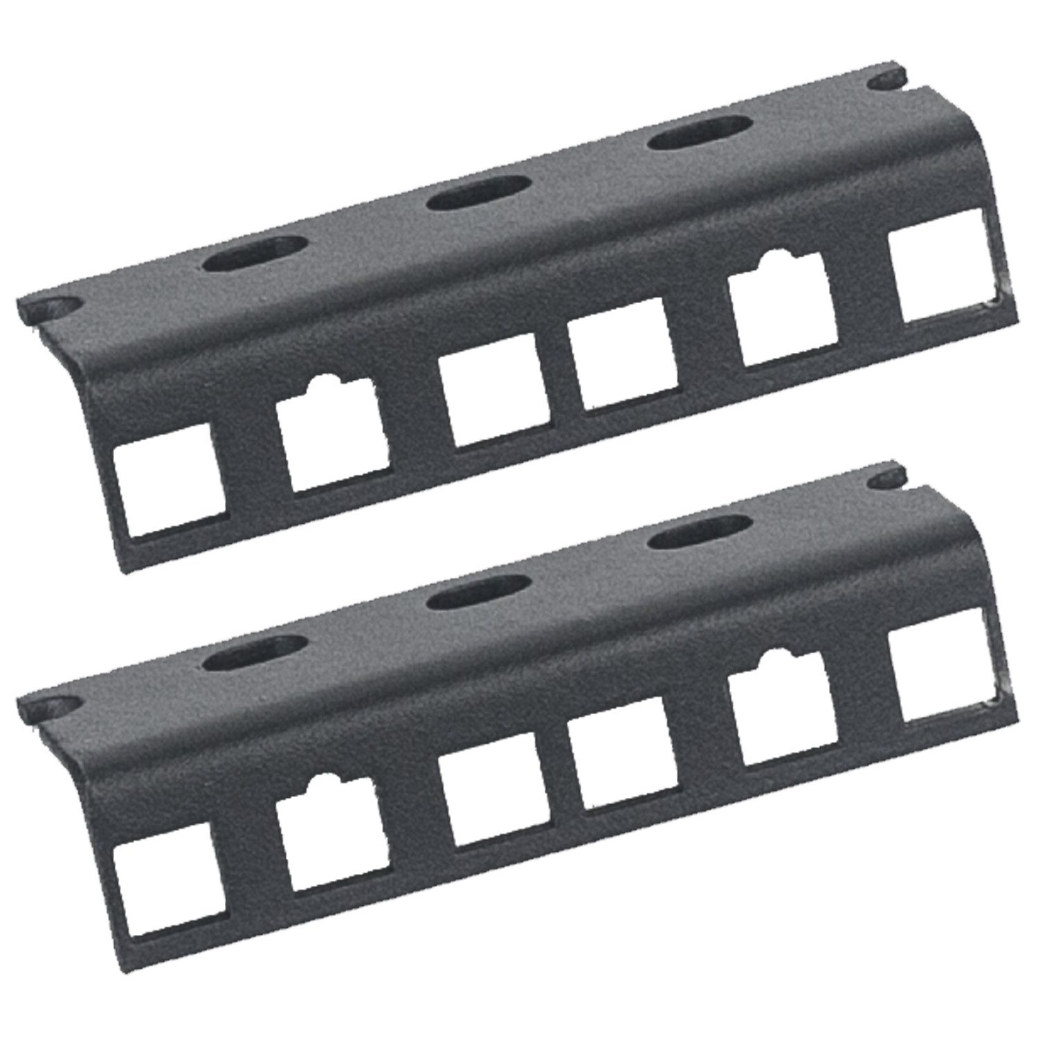HMF Serverschrank 66802-02 Rackschiene für Serverschrank, 10 Zoll, 2 HE, Schwarz