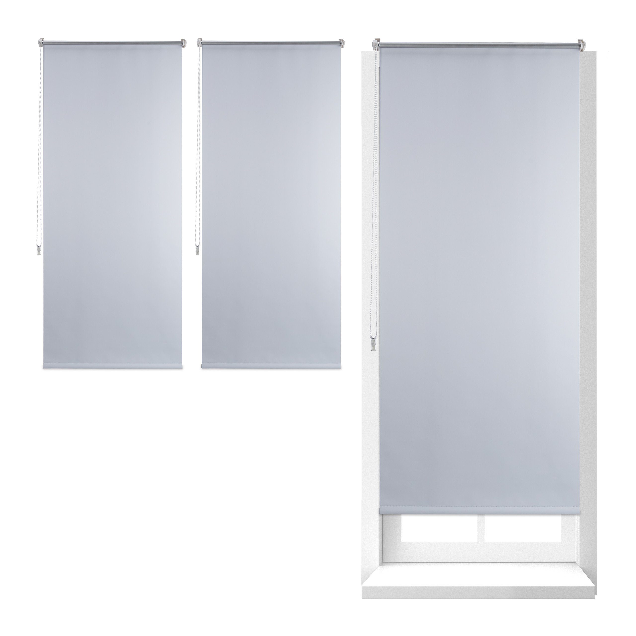 Verdunklungsrollo 3x Thermo Verdunklungsrollo 70x160 weiß, günstig online kaufen