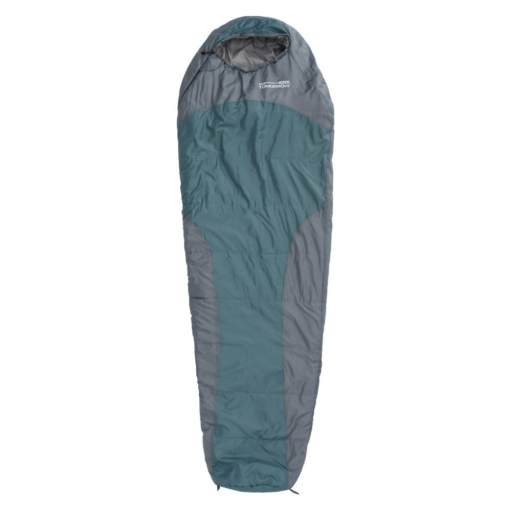 Lumaland Mumienschlafsack Where Tomorrow Camping Schlafsack mit Tasche, wasserabweisend Wärmekragen atmungsaktiv 230x80x55
