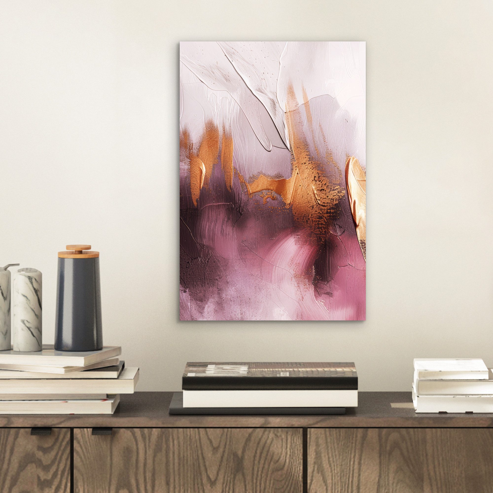 MuchoWow Metallbild Lila - Abstrakt - günstig online kaufen