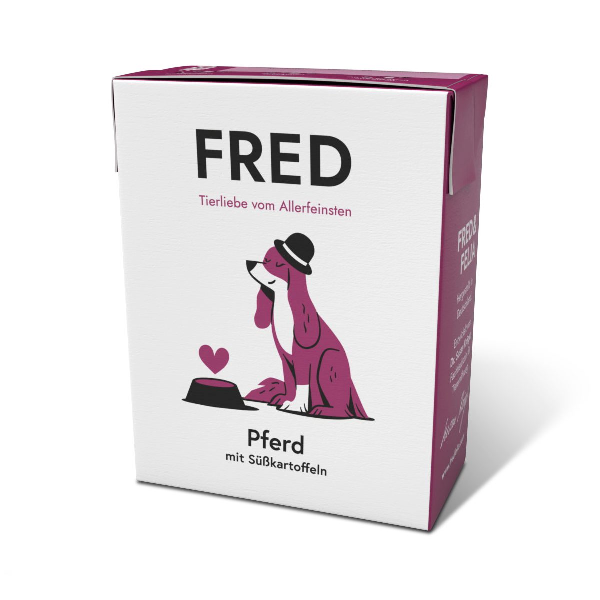FRED & FELIA FRED Pferd mit Süßkartoffeln (10er Pack), Nassfutter für: Hunde, Monoprotein, kalorienreduziert, sensitiv, hypoallergen