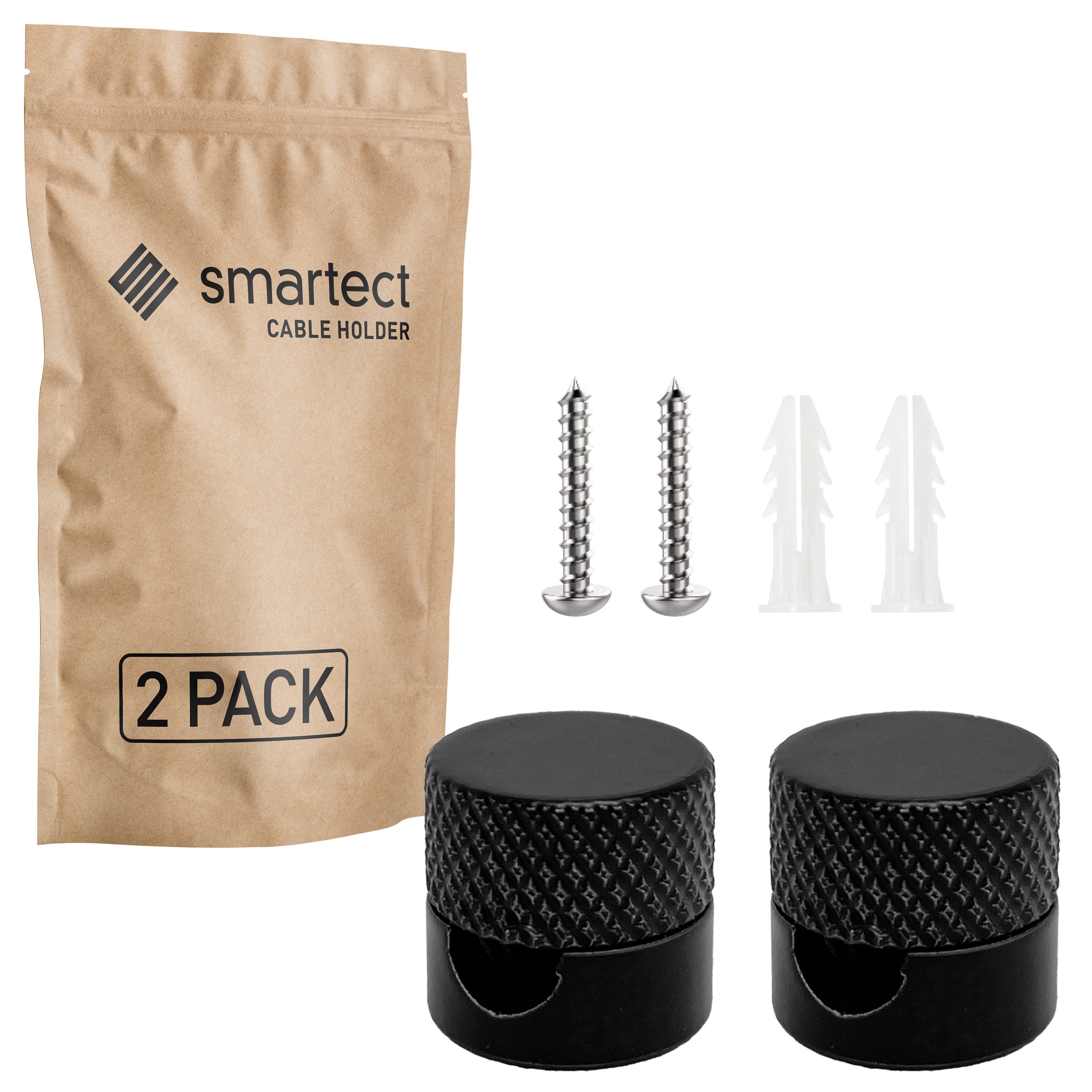 smartect Kabelzubehör Wand- & Deckenpins Aluminium geriffelt für Lampenkabel, (Set, 2-tlg)