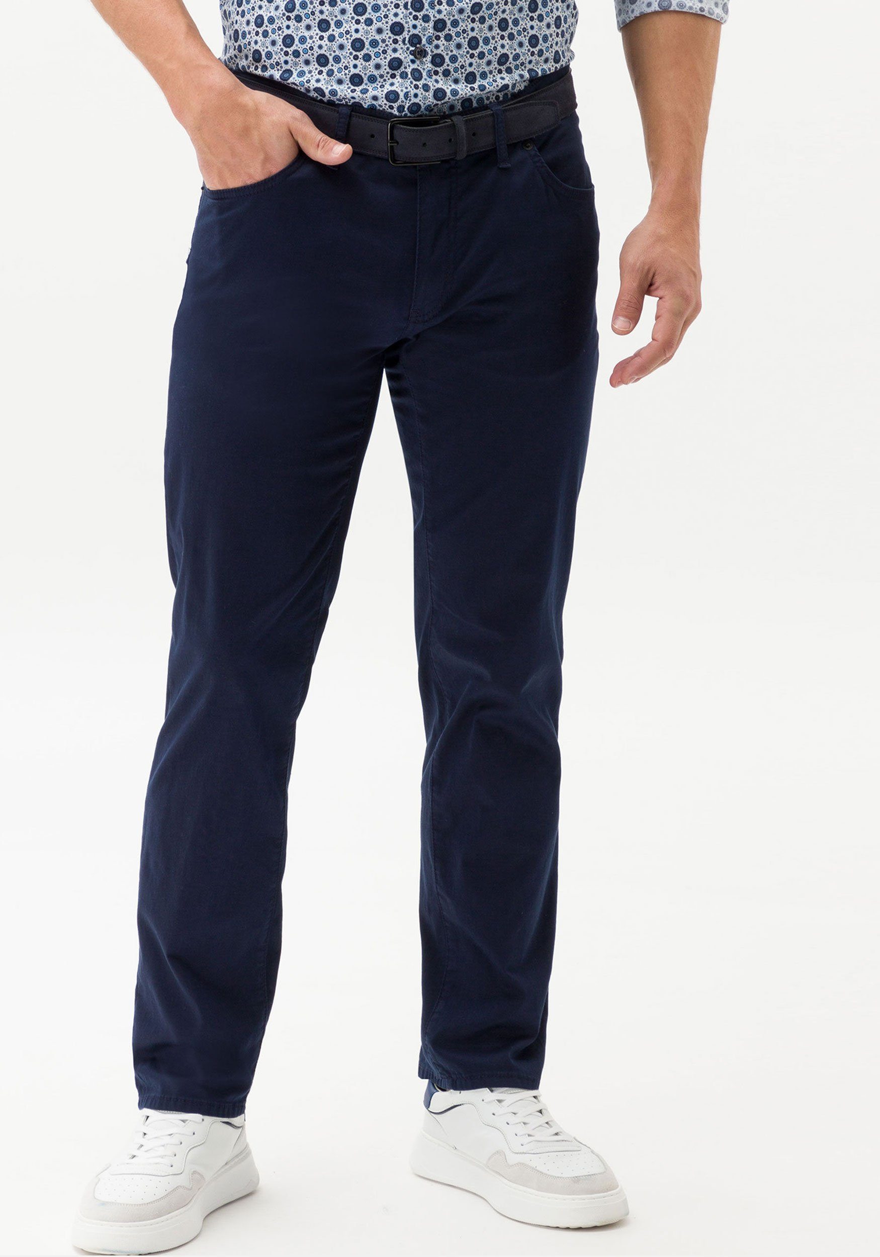 Flachgewebe Brax Baumwoll-Stretch, Cadiz sea 5-Pocket-Jeans superleicht Ultralight