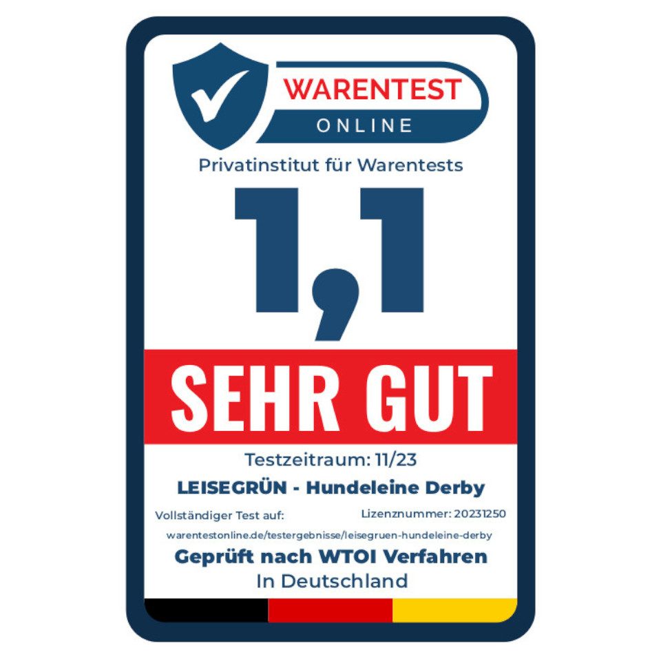 Leisegrün Hundeleine Hundeleine für große Hunde, Hundeleine 3m verstellbar - Grün, Nylon