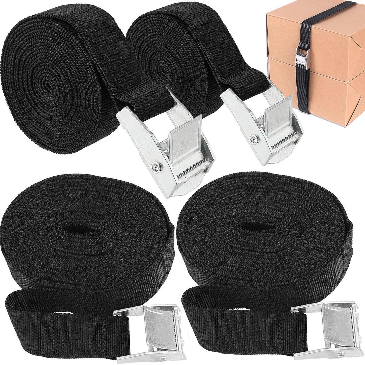 LuxusKollektion Spanngurt Spanngurt Set Schwarz 4 Stk 3m x 25mm (4-St)