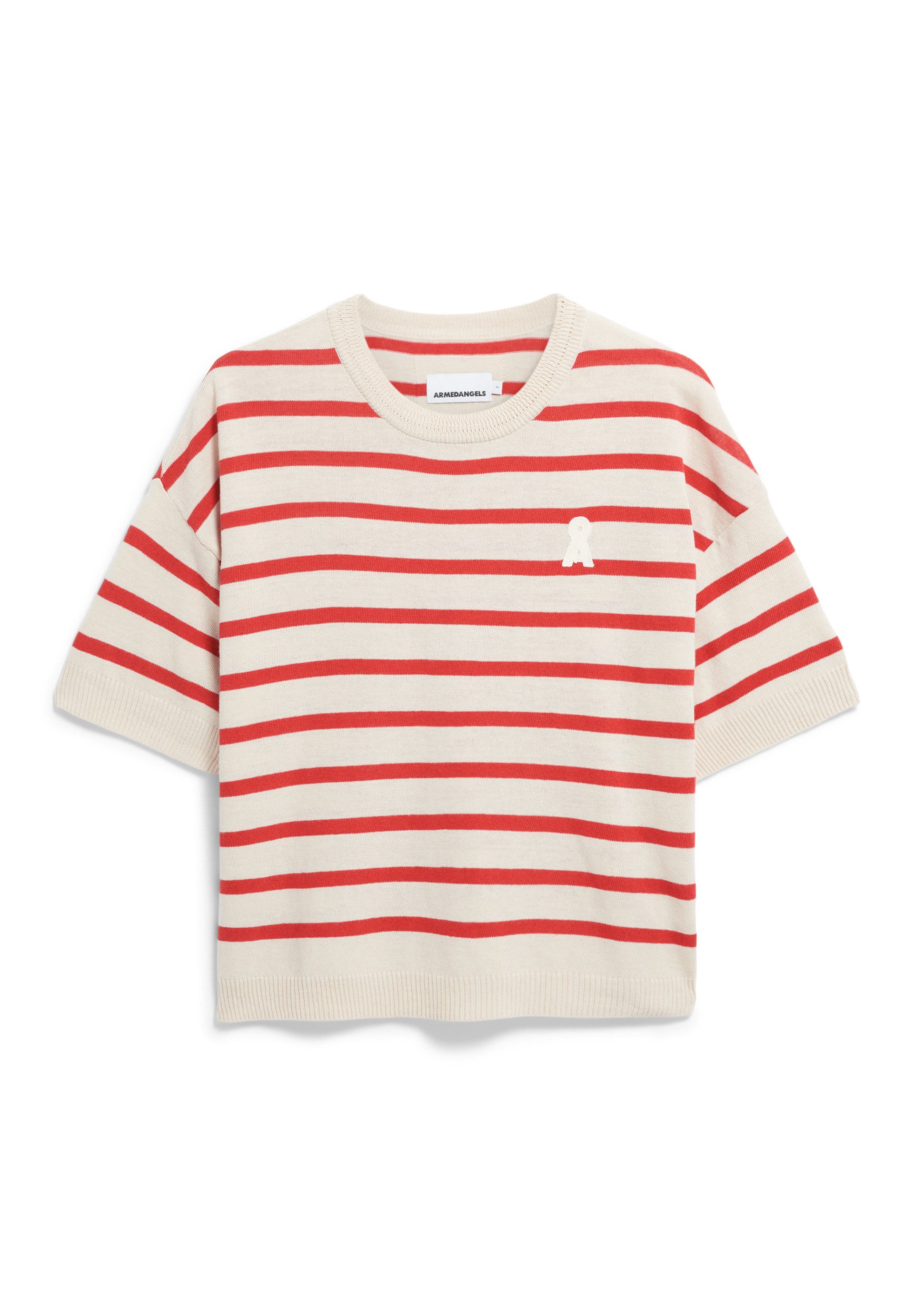 Armedangels Strickpullover LIZAA LINO STRIPES Strickshirt aus Leinen-Mix Relaxed Fit
