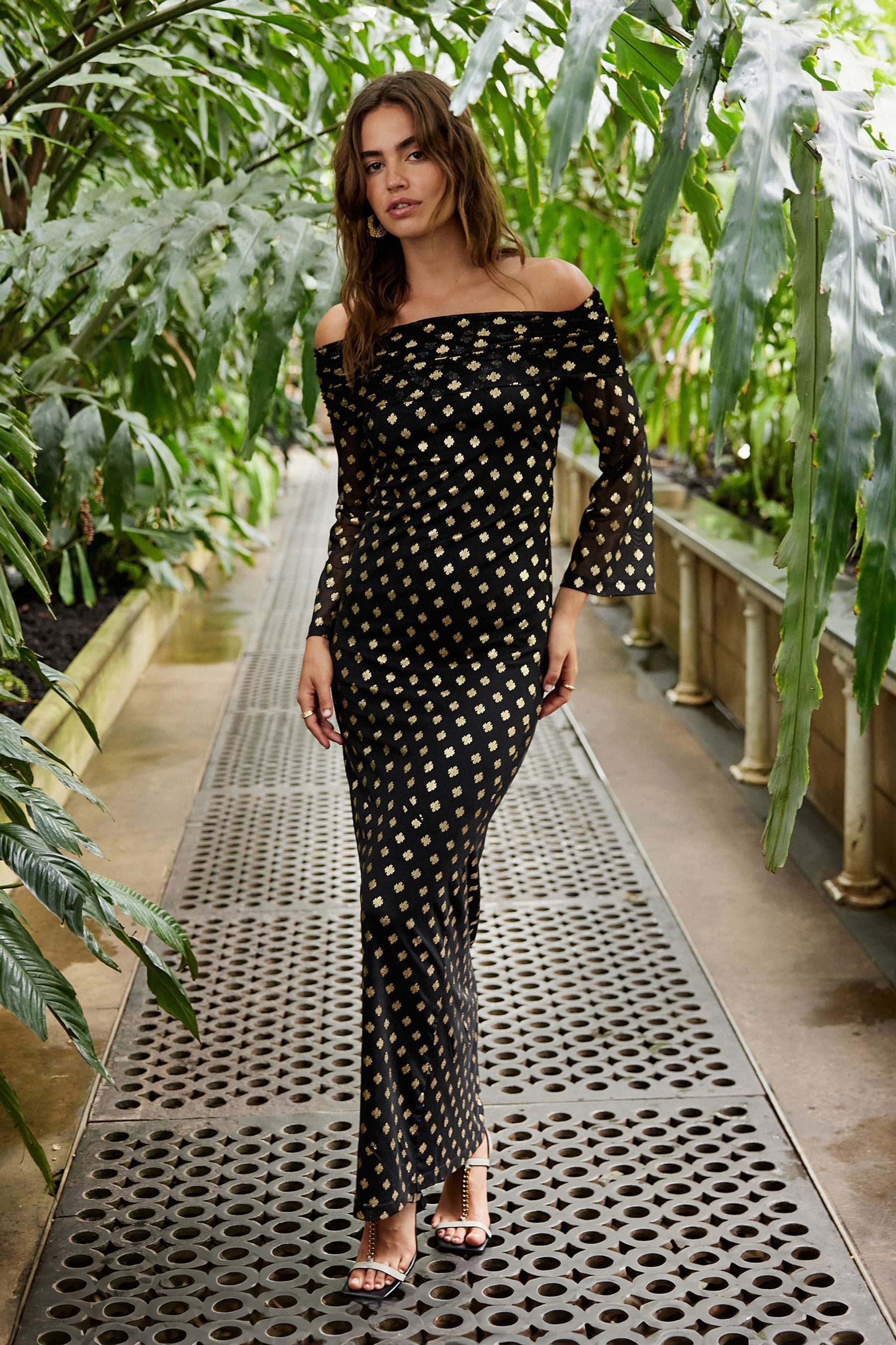 Next Maxikleid Trägerloses Maxikleid aus Netzstoff günstig online kaufen