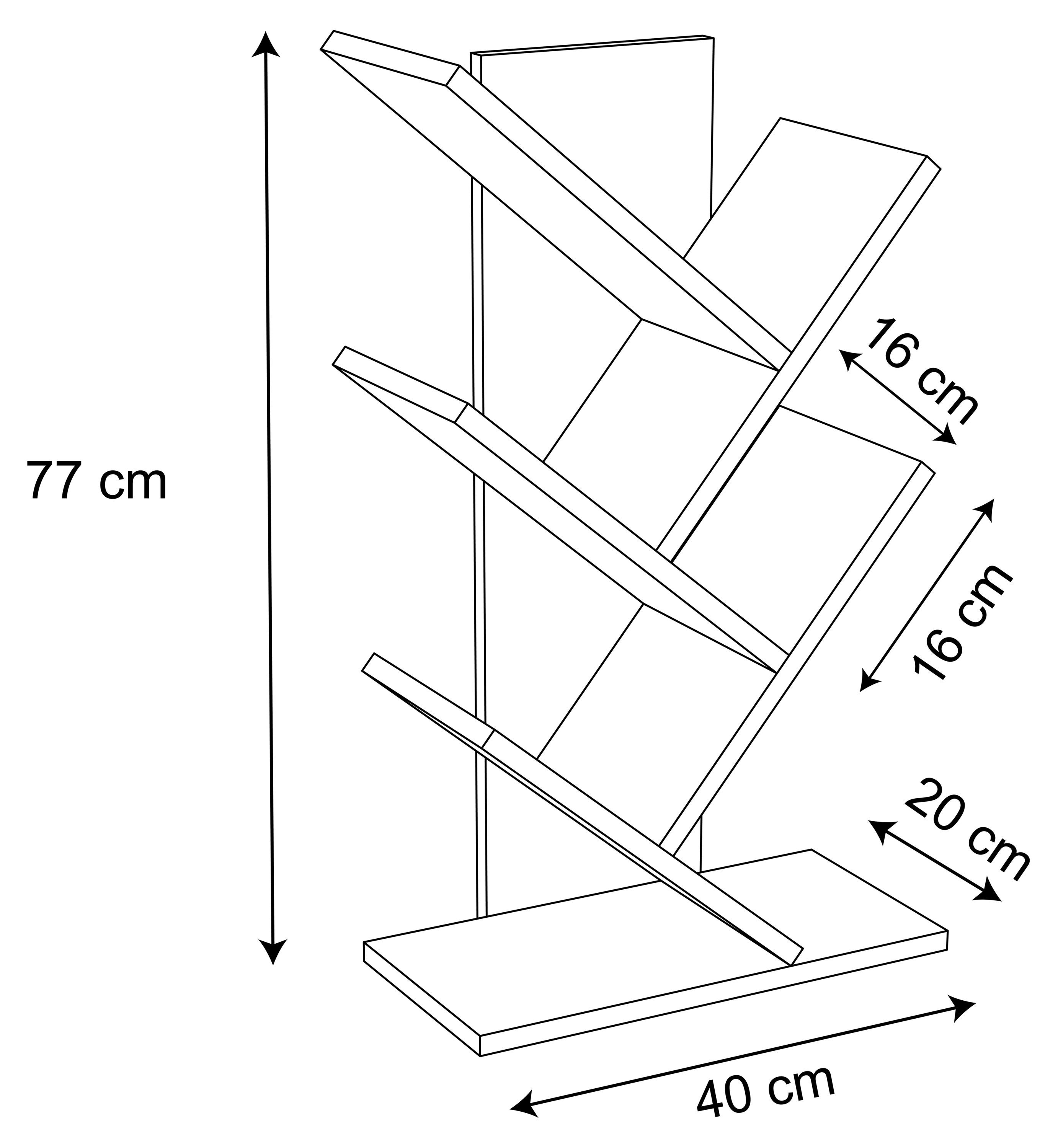 VCM Standregal Holz Aufbewahrung Stand Regal Bücher Nulis L