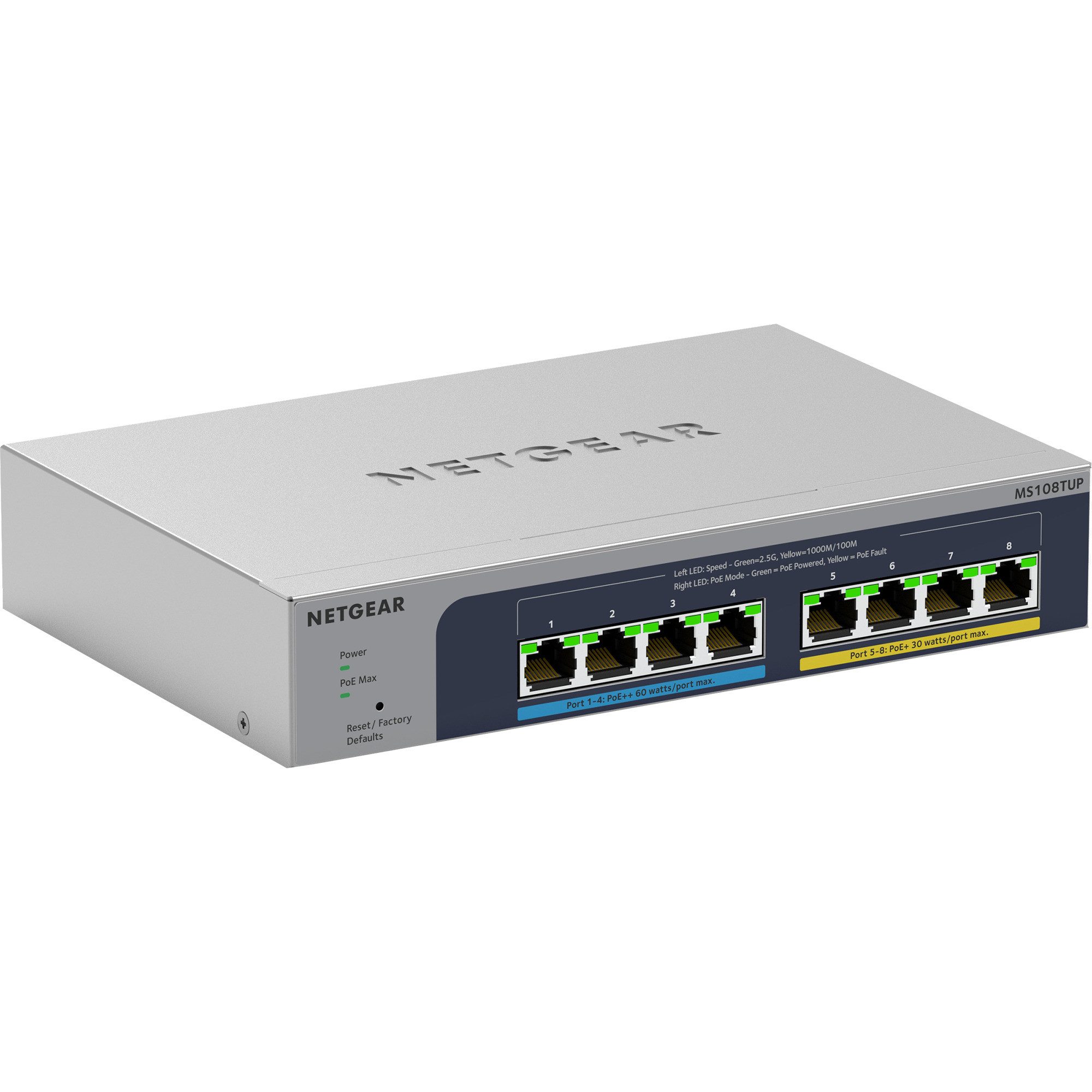Netgear MS108TUP, Switch, (230W PoE Budget) Netzwerk-Switch