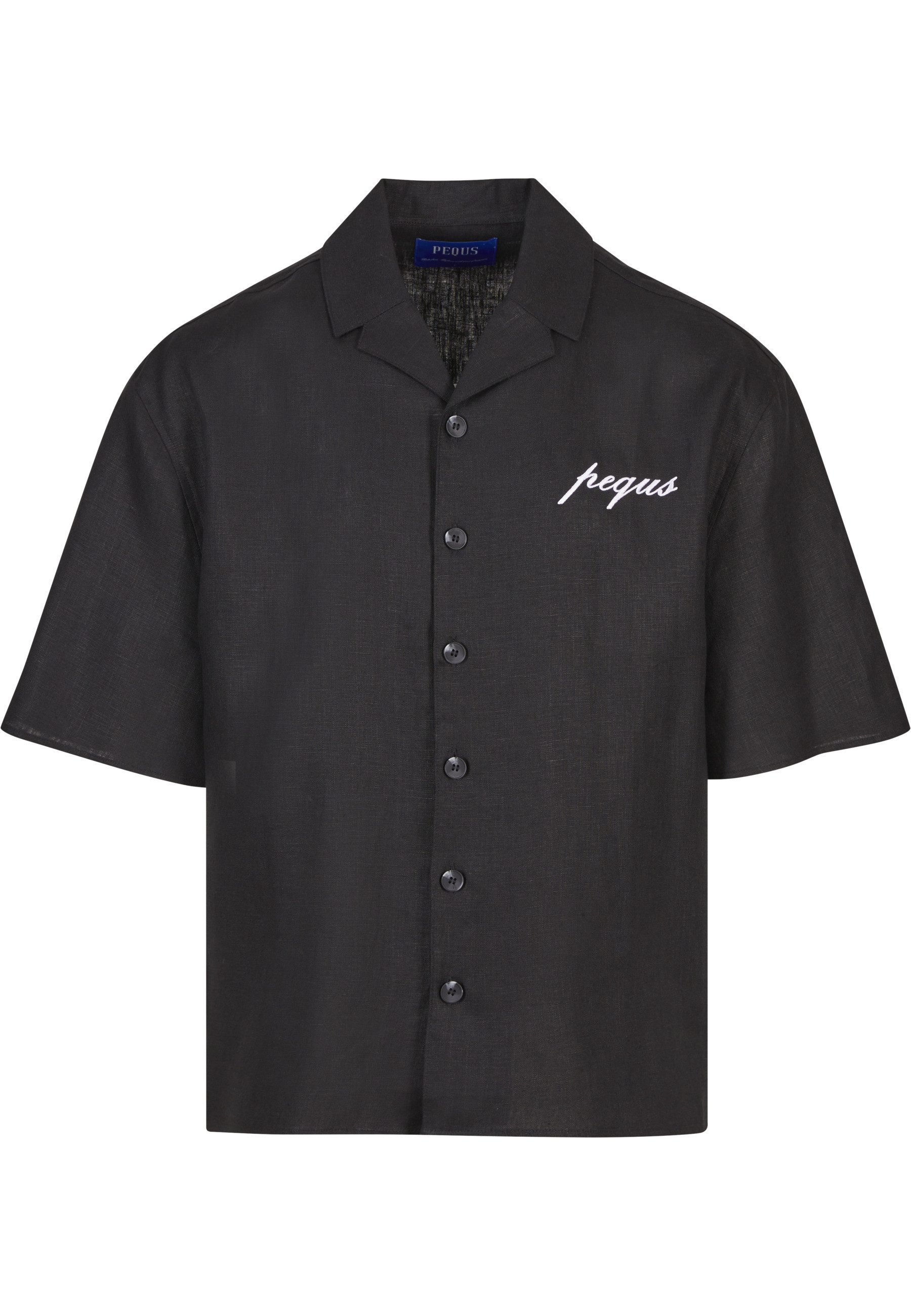 PEQUS Langarmhemd PEQUS PEQUS Chest Logo Linen Shirt (1-tlg)