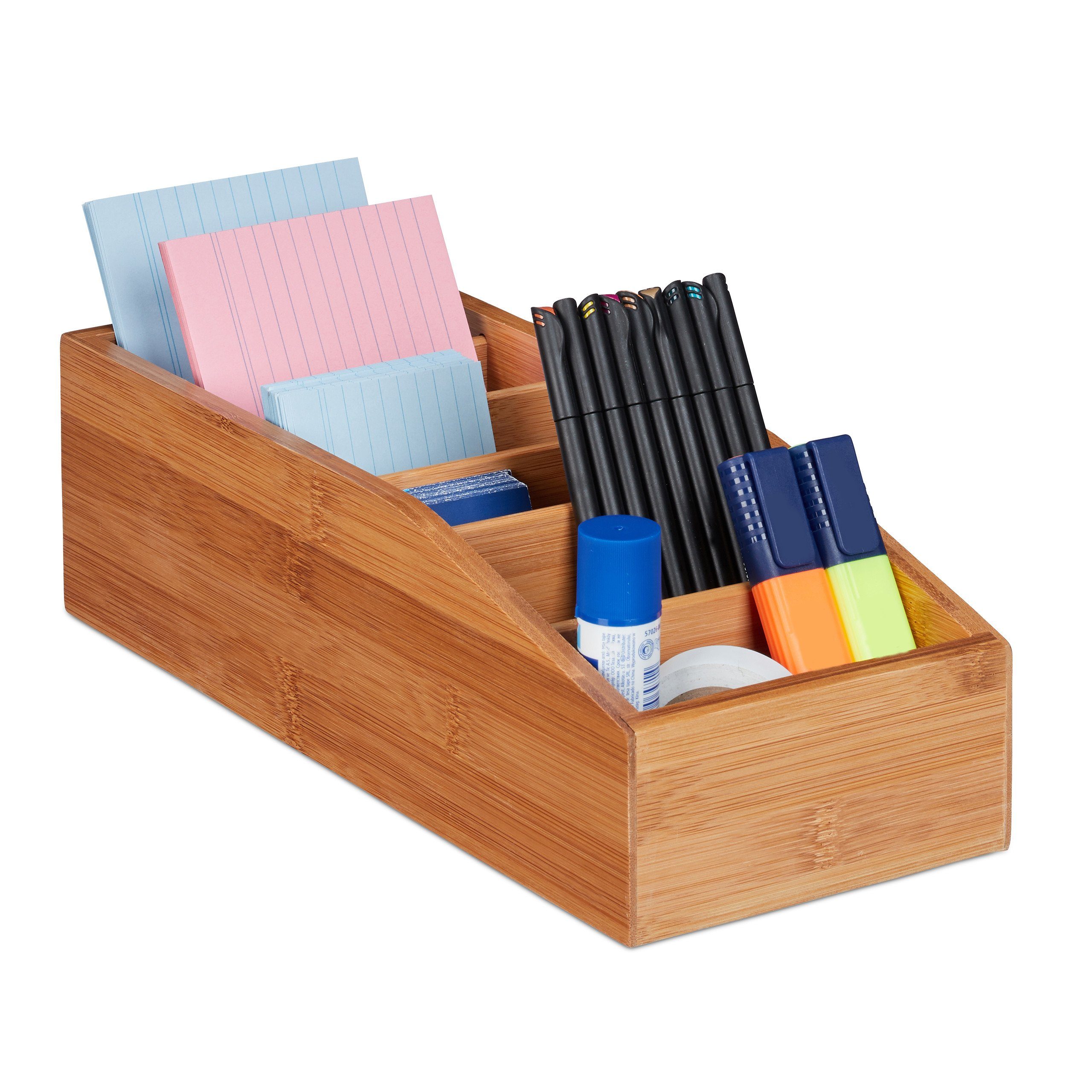 relaxdays Aufbewahrungsbox 2 x Aufbewahrungsbox Bambus