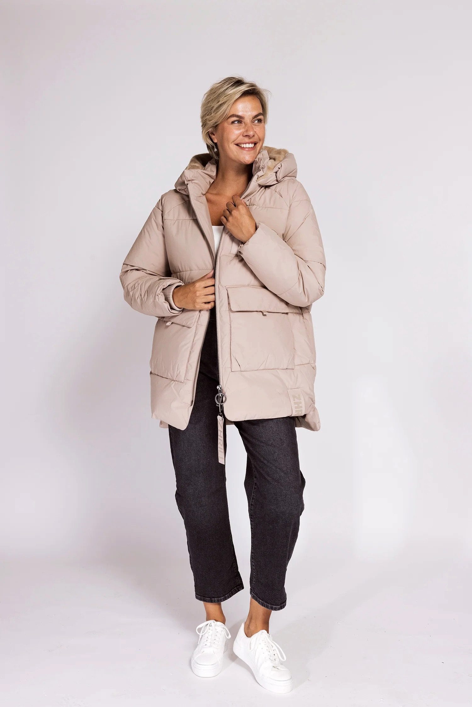 Zhrill Winterjacke ZHNIEKA TAUPE (0-St) günstig online kaufen