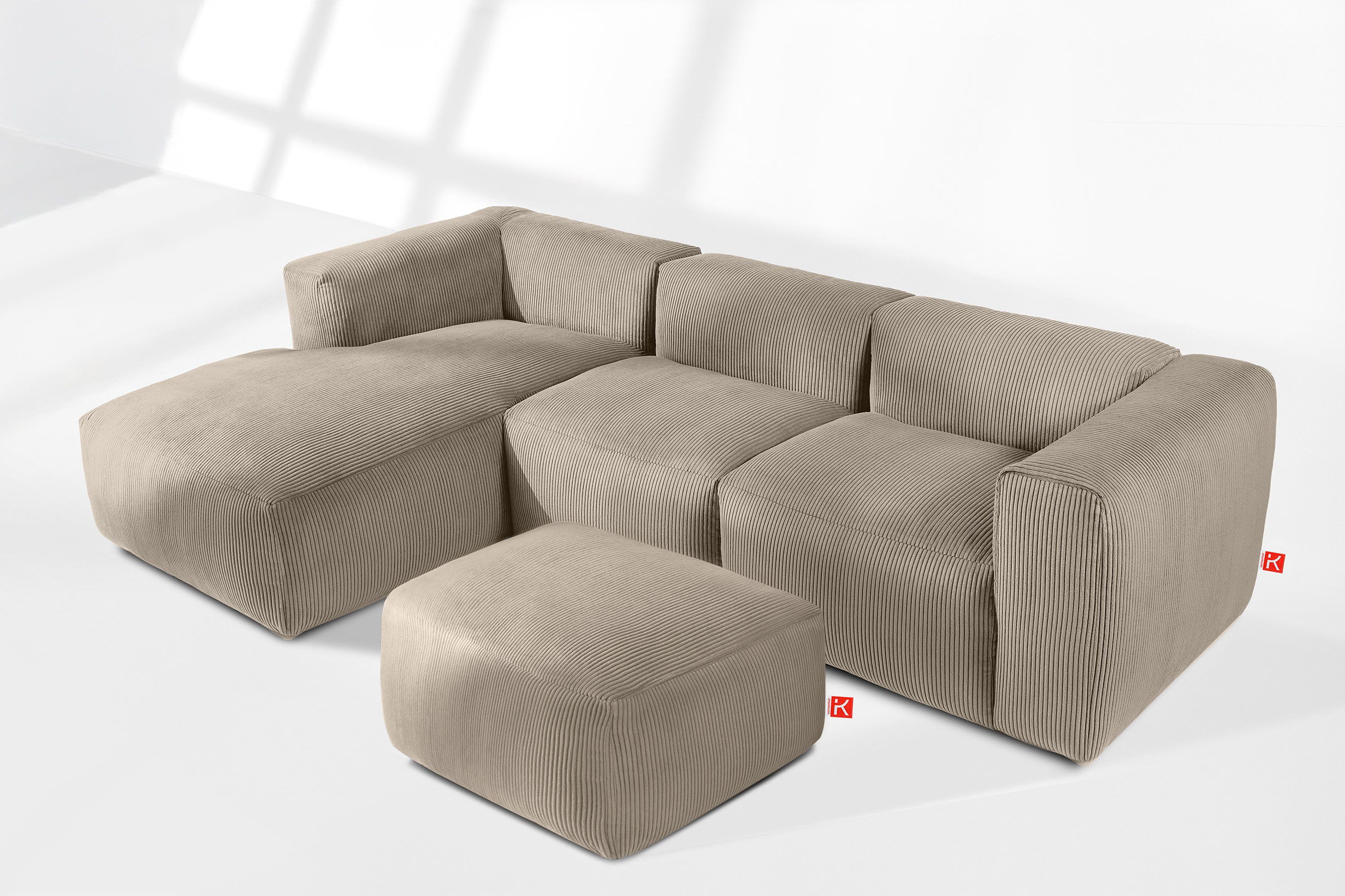 KONSIMO® Sitzhocker BUFFO Pouf, Polsterhocker, hergestellt günstig online kaufen