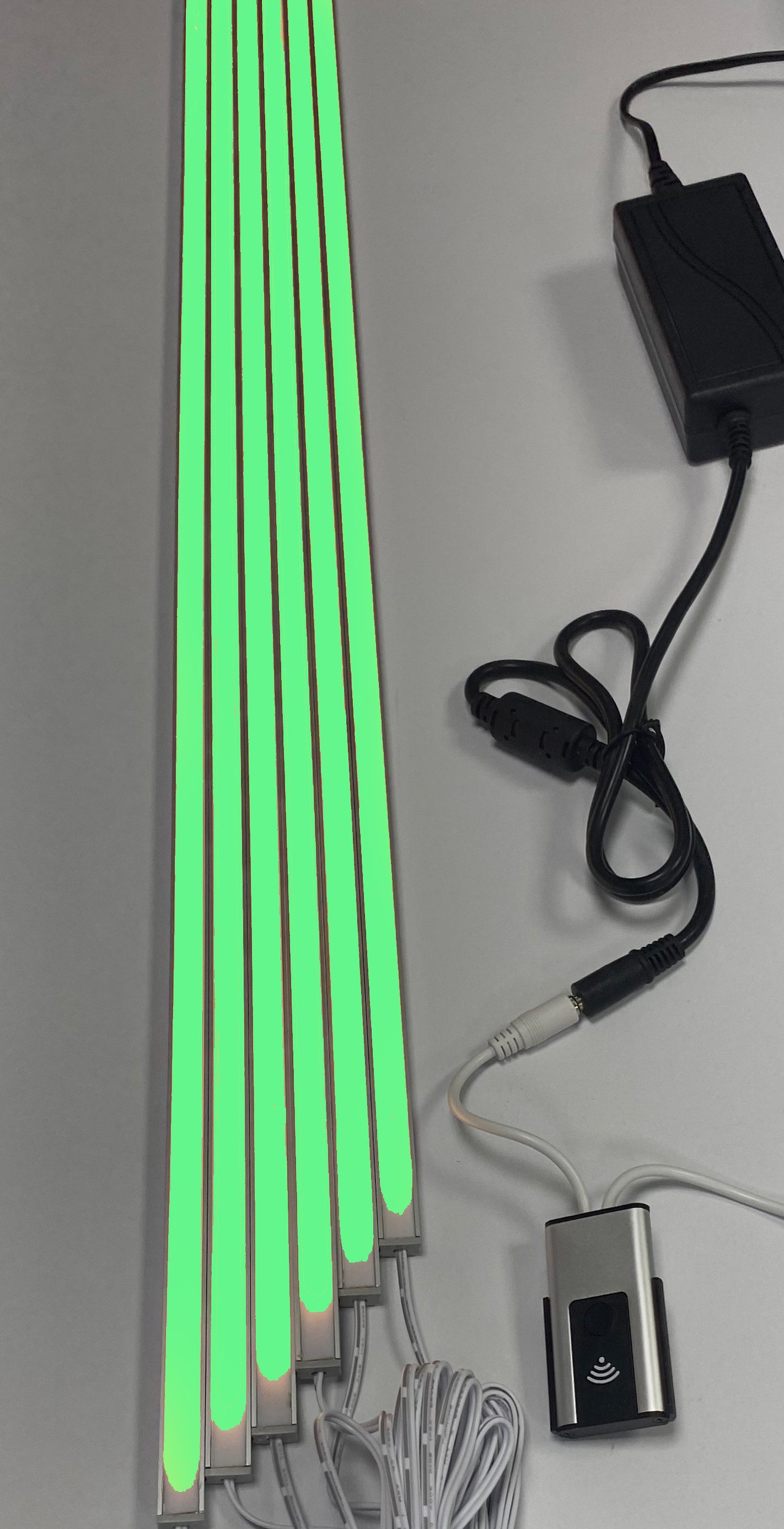 XENON LED Dekolicht 4161 SMART Leuchte ALU Schiene Slime 6x1m matt Grün inkl. Netzteil, Xenon / Grün