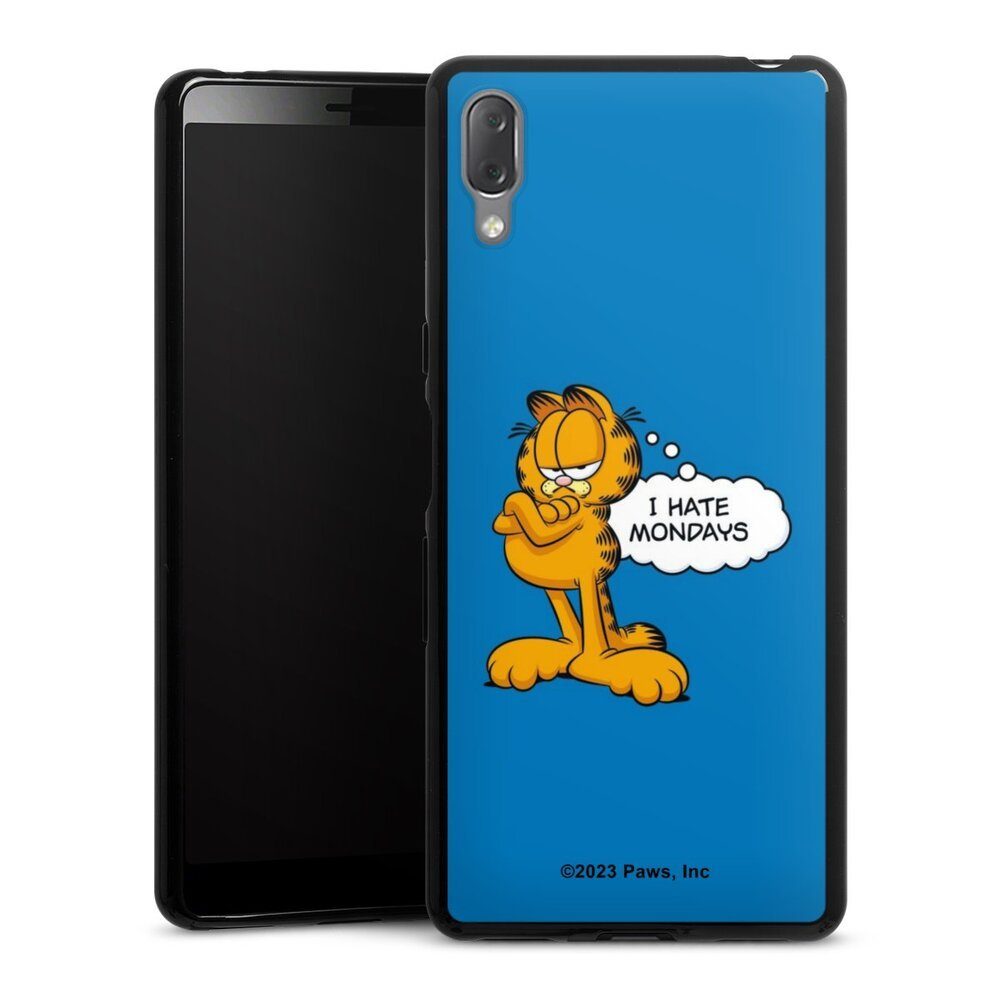 DeinDesign Handyhülle Garfield Katze Spruch Garfield I Hate Mondays Blue, Sony  Xperia L3 Silikon Hülle Bumper Case Handy Schutzhülle