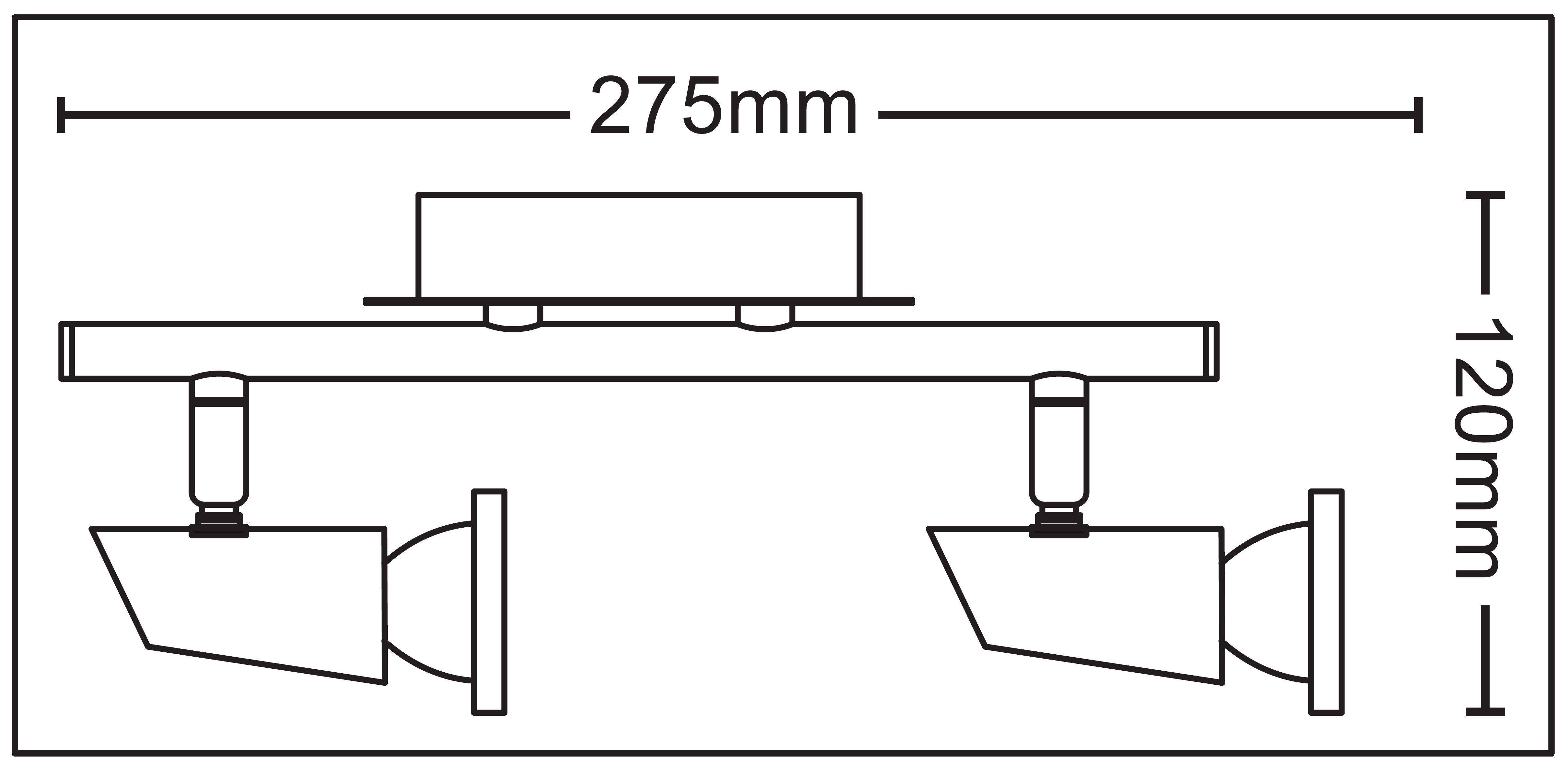 TRANGO LED Deckenspots, I Leuchtmittel *ARIEL* Chrom-Optik LED I drehbar Deckenspots, 2-flammig Watt GU10 2001-028 inkl. I Deckenstrahler Spots Deckenleuchte schwenkbar in LED und Deckenlampe 3 2x