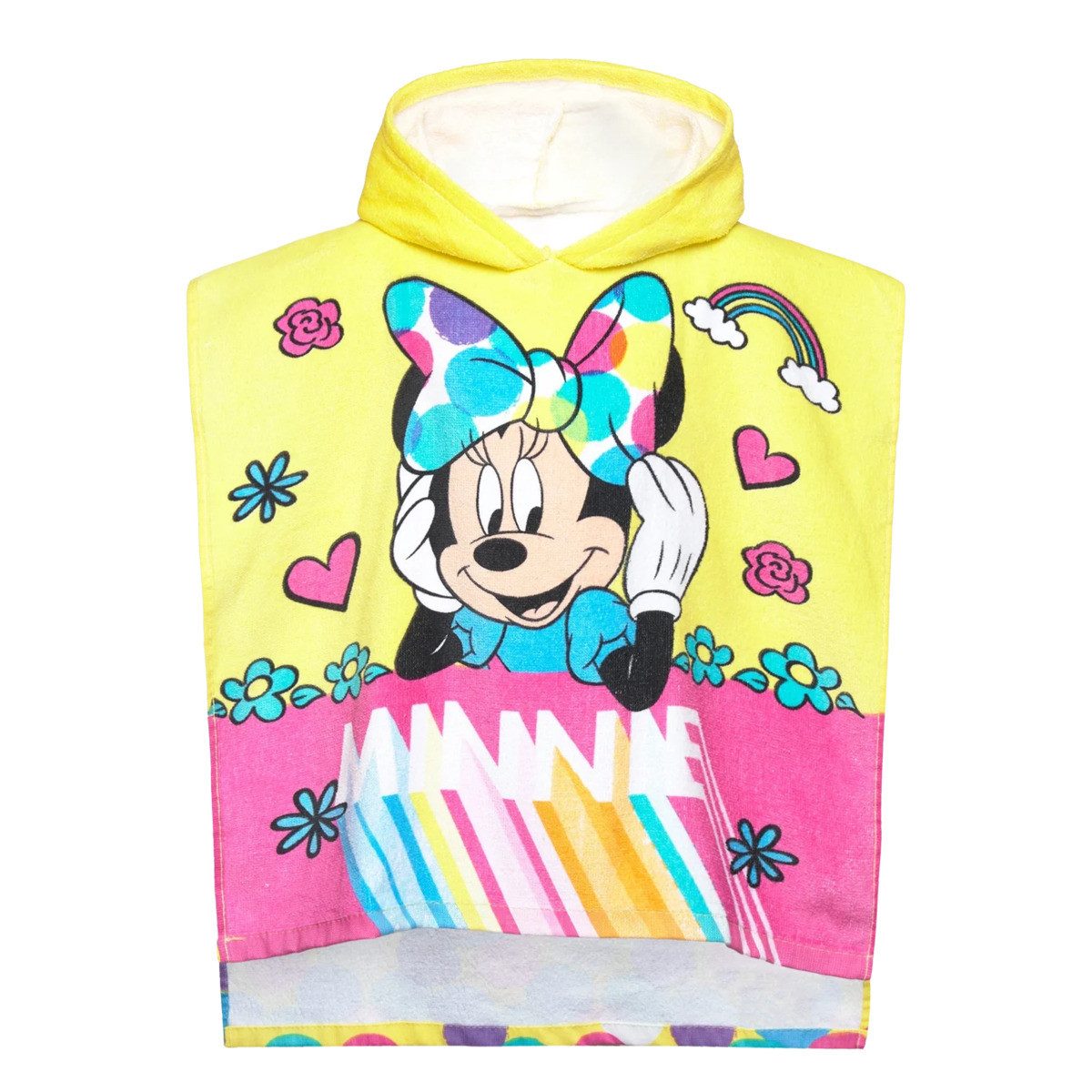 Disney Badeponcho Minnie Mouse Mädchen, Lang, Frottee, Keine / nicht relevant, Schlupf