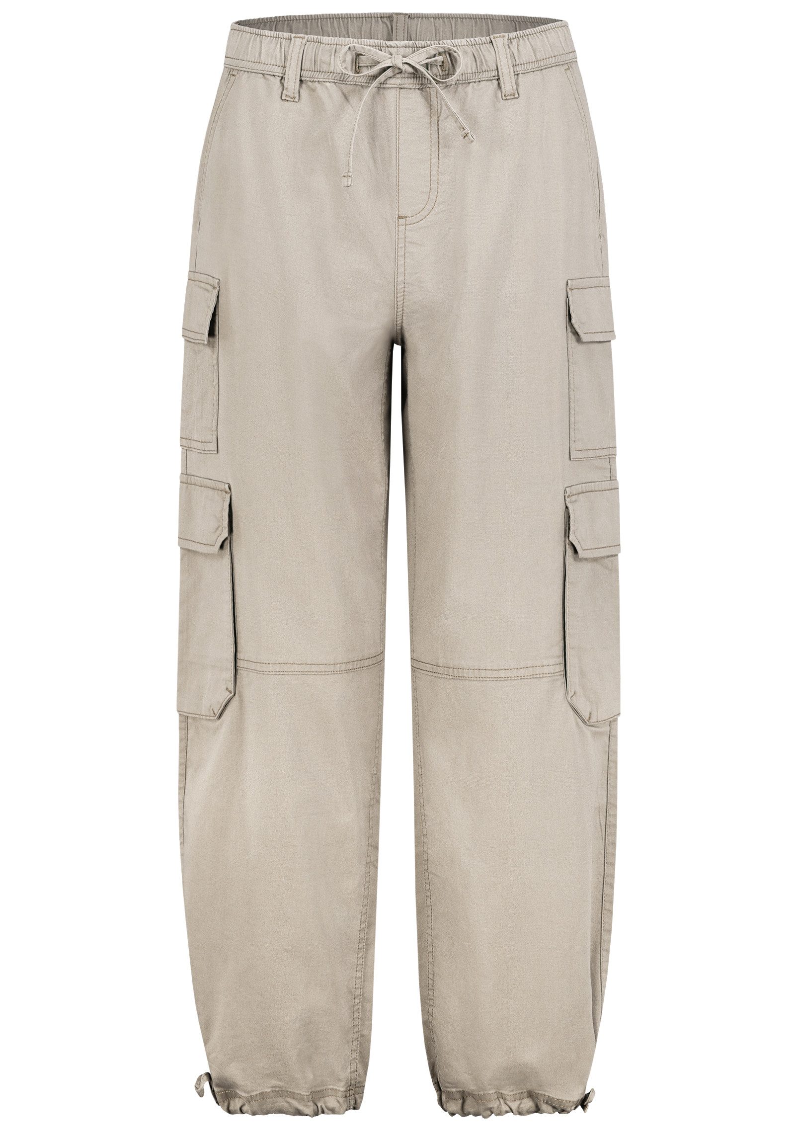 SUBLEVEL Stoffhose Bequeme Twill stretch Pants mit Kordelzug Cargo Jogger P günstig online kaufen