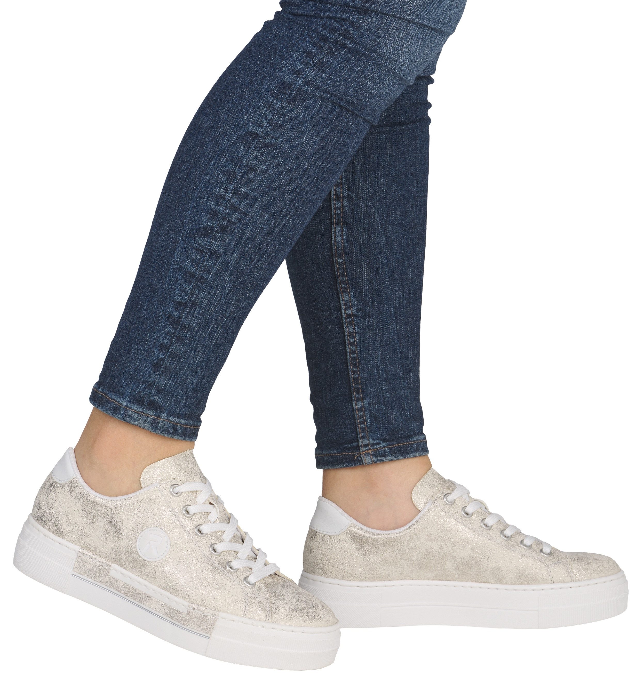 Rieker Sneaker, Freizeitschuh, Halbschuh, Schnürschuh mit Plateausohle günstig online kaufen