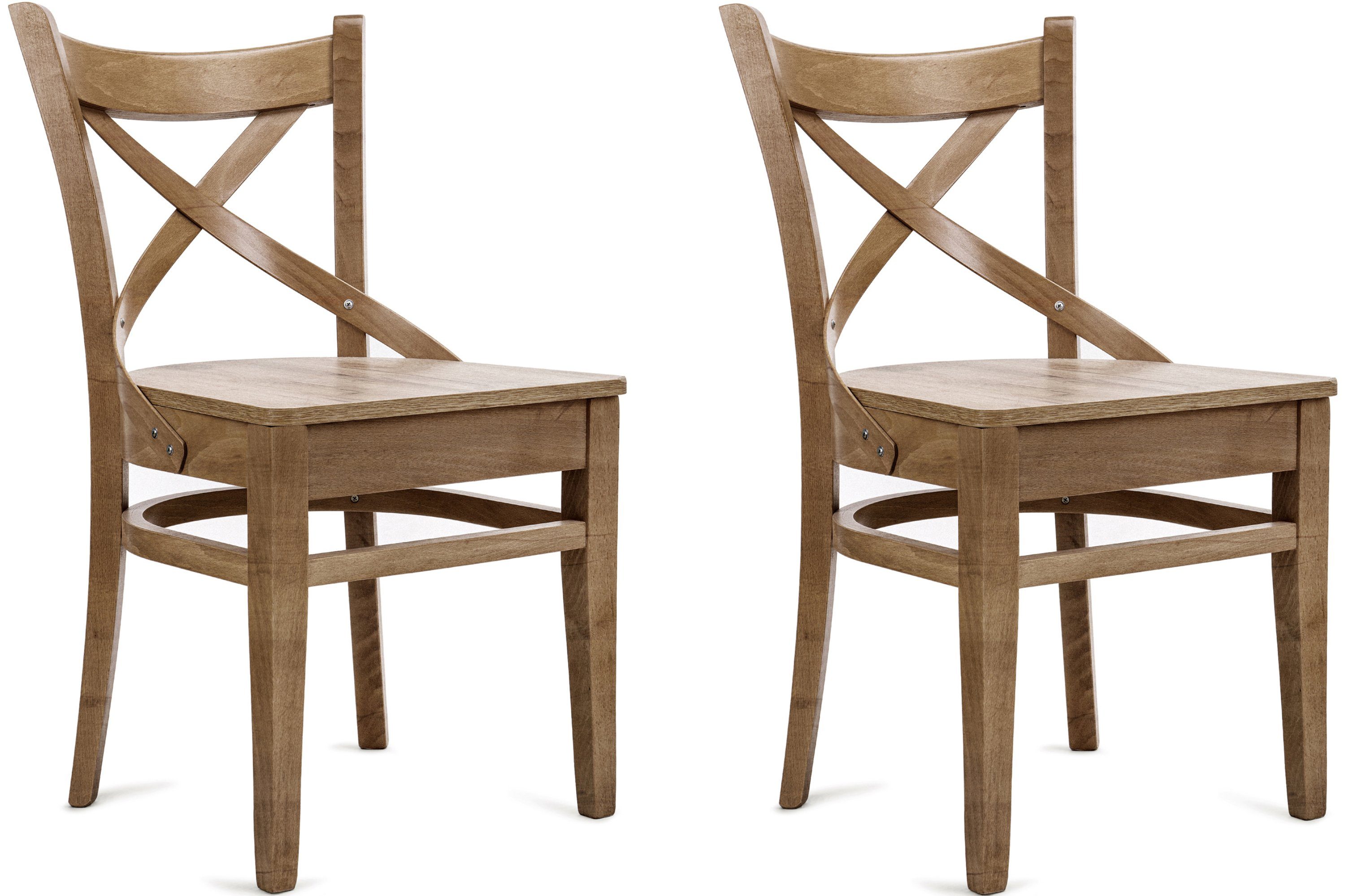 KONSIMO® Holzstuhl Esstischstuhl TEMOS (Esszimmerstühl, 2 St), gestell aus Massivholz, hergestellt in der EU