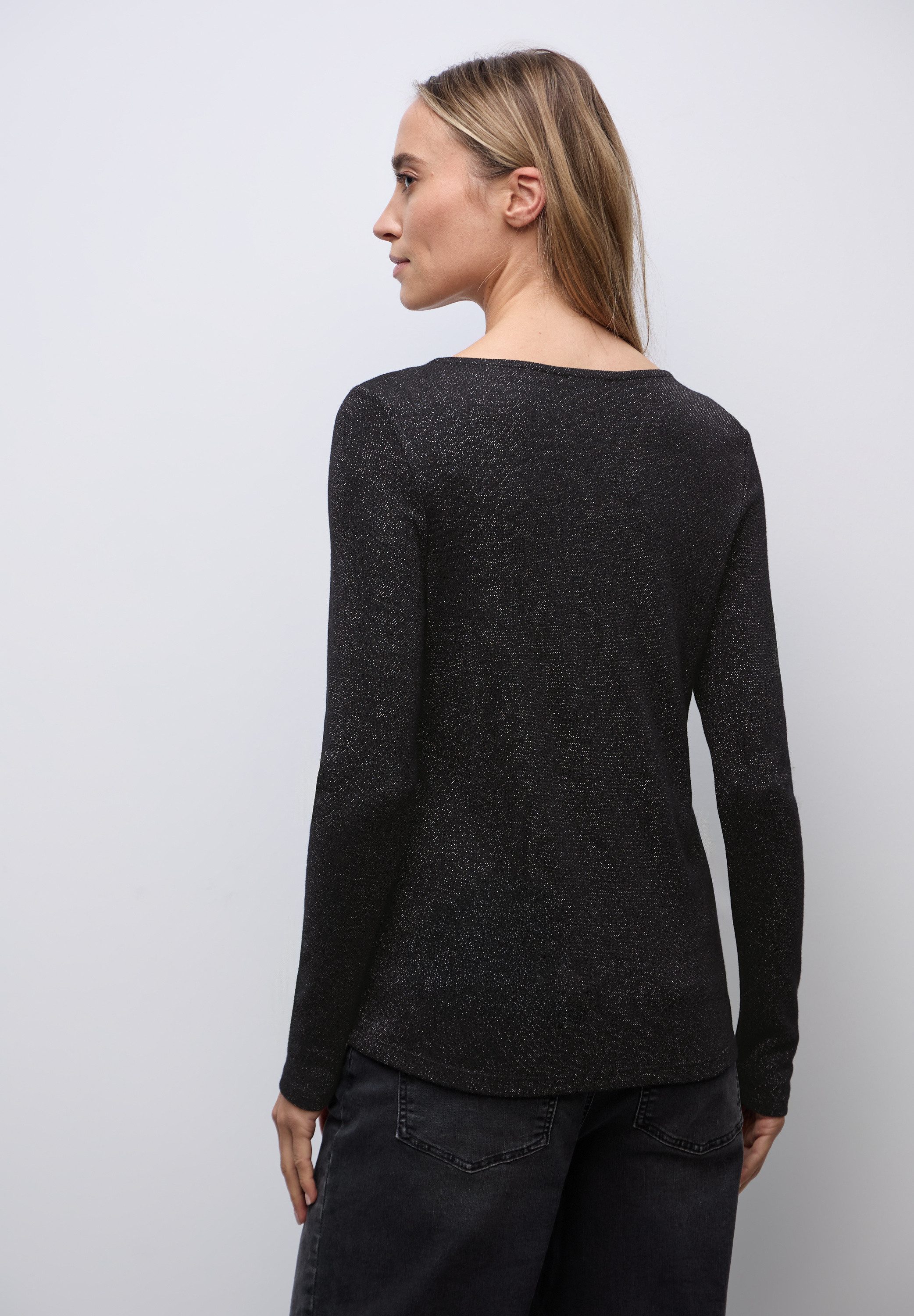 STREET ONE Langarmshirt aus softem Materialmix günstig online kaufen