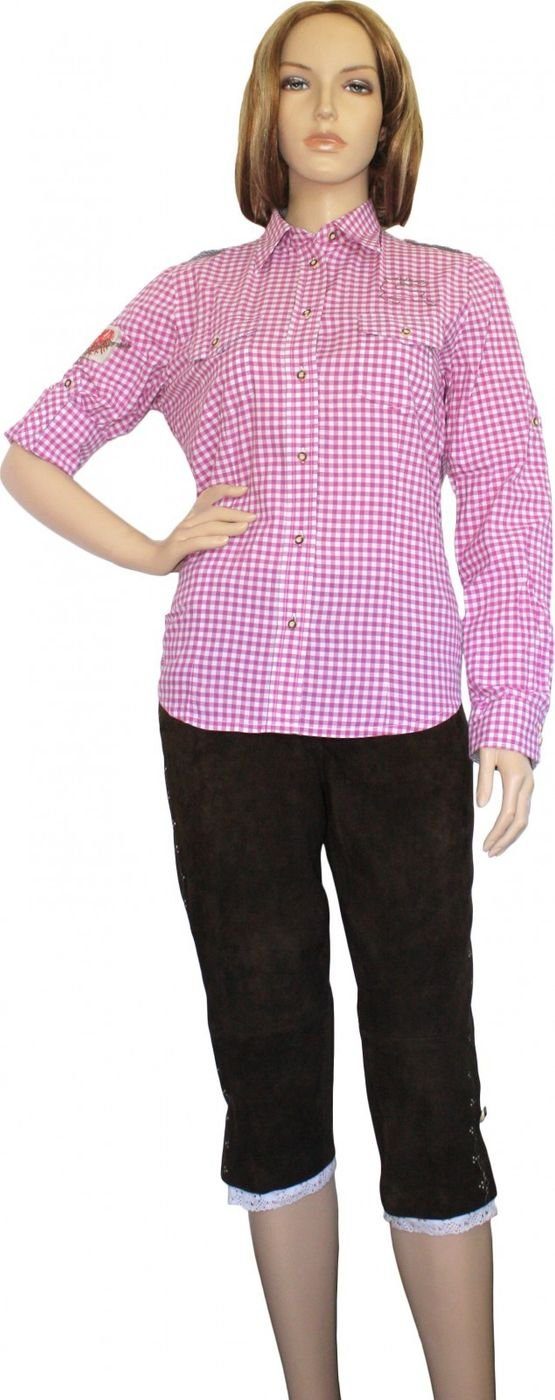 German Wear Trachtenbluse OB8-rosa Trachtenbluse Trachtenlederhosen-bluse günstig online kaufen