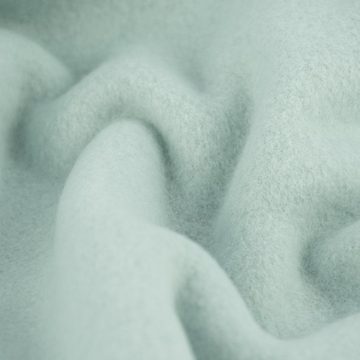 SCHÖNER LEBEN. Stoff Baumwollfleece Fleecestoff aus Baumwolle gebürstet uni eisblau 1,5m, allergikergeeignet