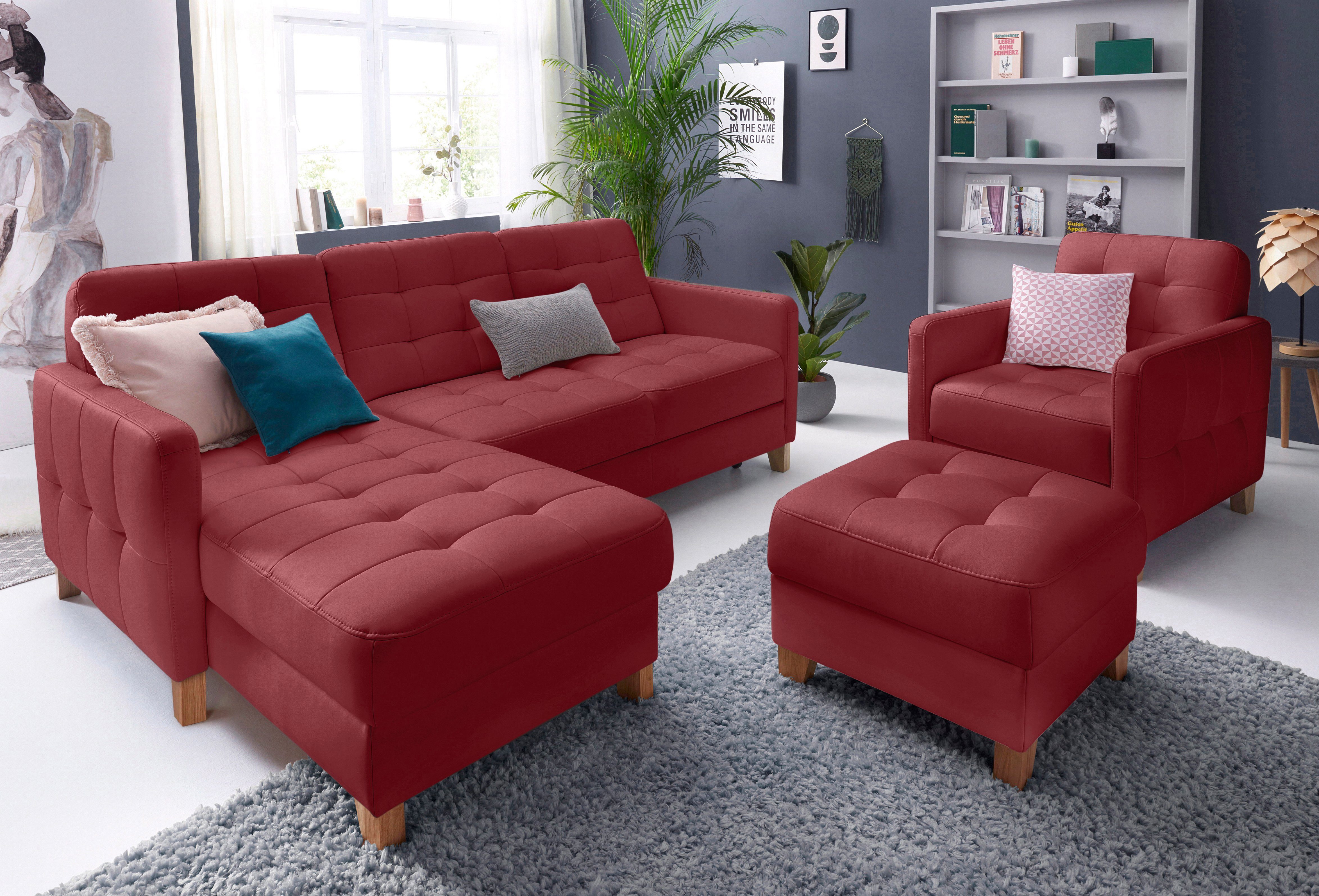 exxpo - sofa fashion Ecksofa Elio, L-Form, wahlweise mit Bettfunktion