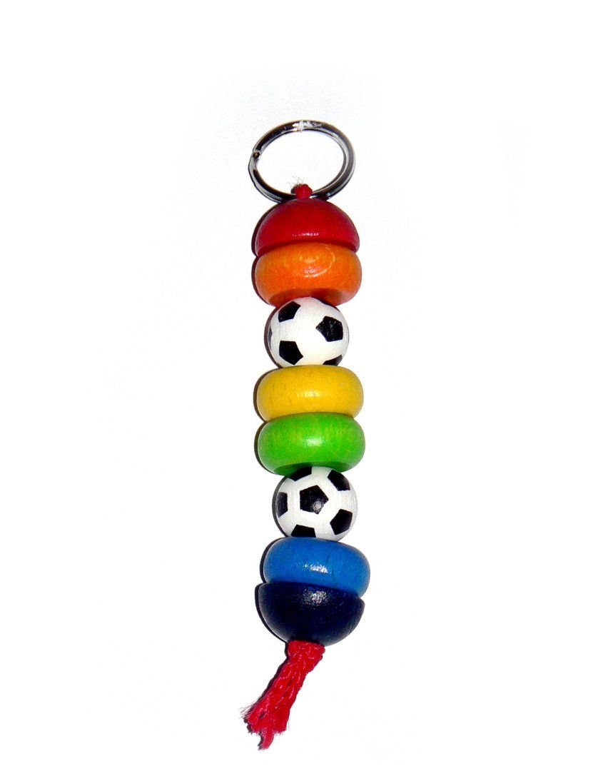 Schlüsselanhänger Set Holzspielzeug Schlüsselanhänger Fußball BxLxH 16x16x90mm NEU