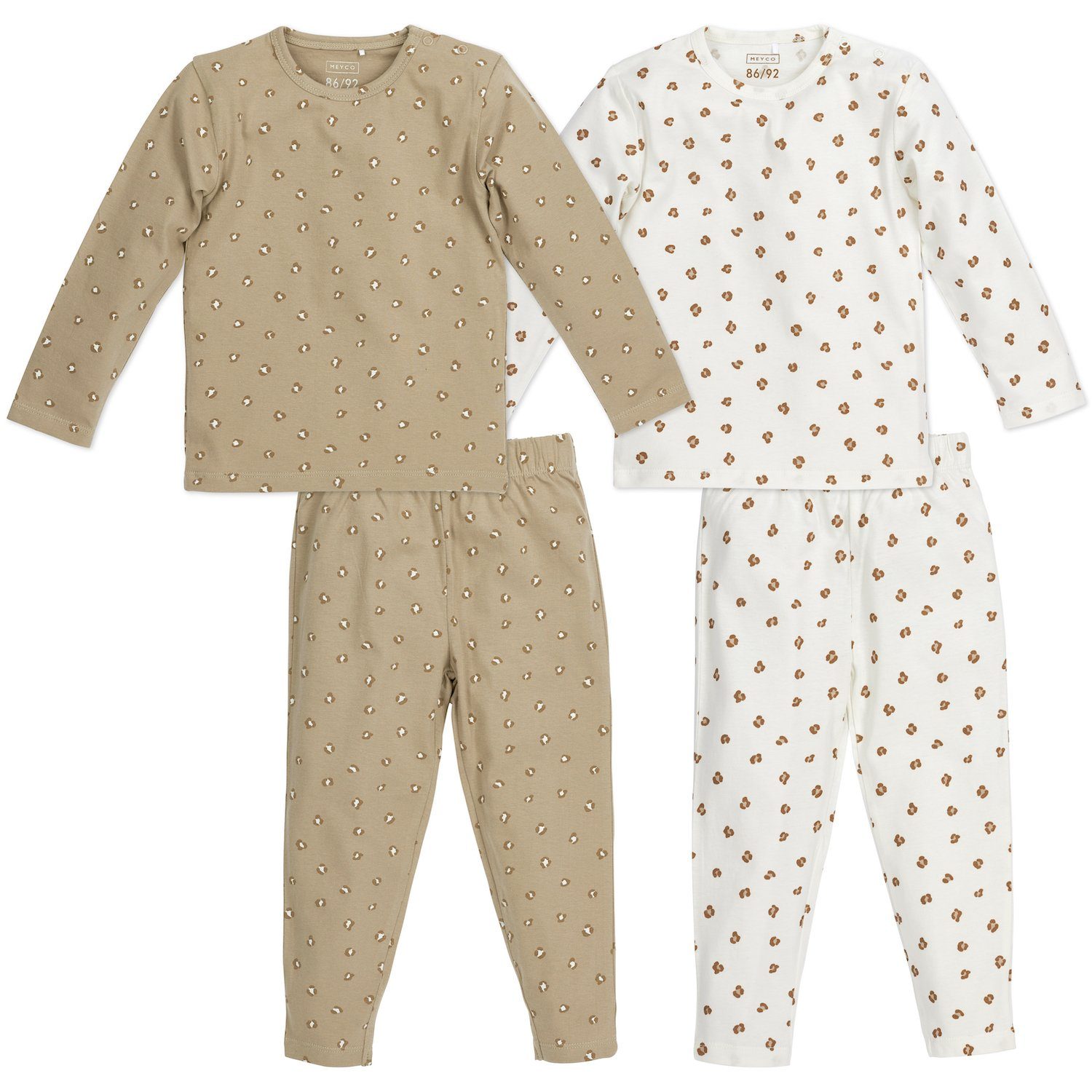 Baby Pyjama tlg) 98/104 Meyco Mini (2 Offwhite/Sand Panther