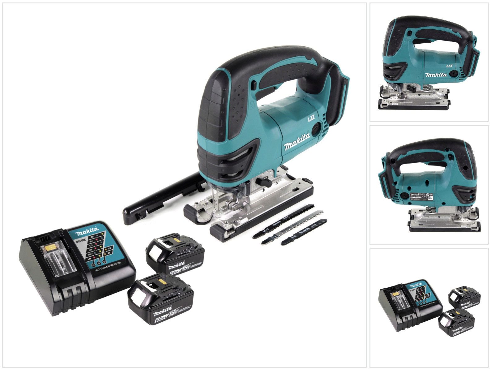 Makita Akku-Stichsäge DJV 180 RG Akku Stichsäge 18V + 2x Akku 6,0 Ah + Ladegerät