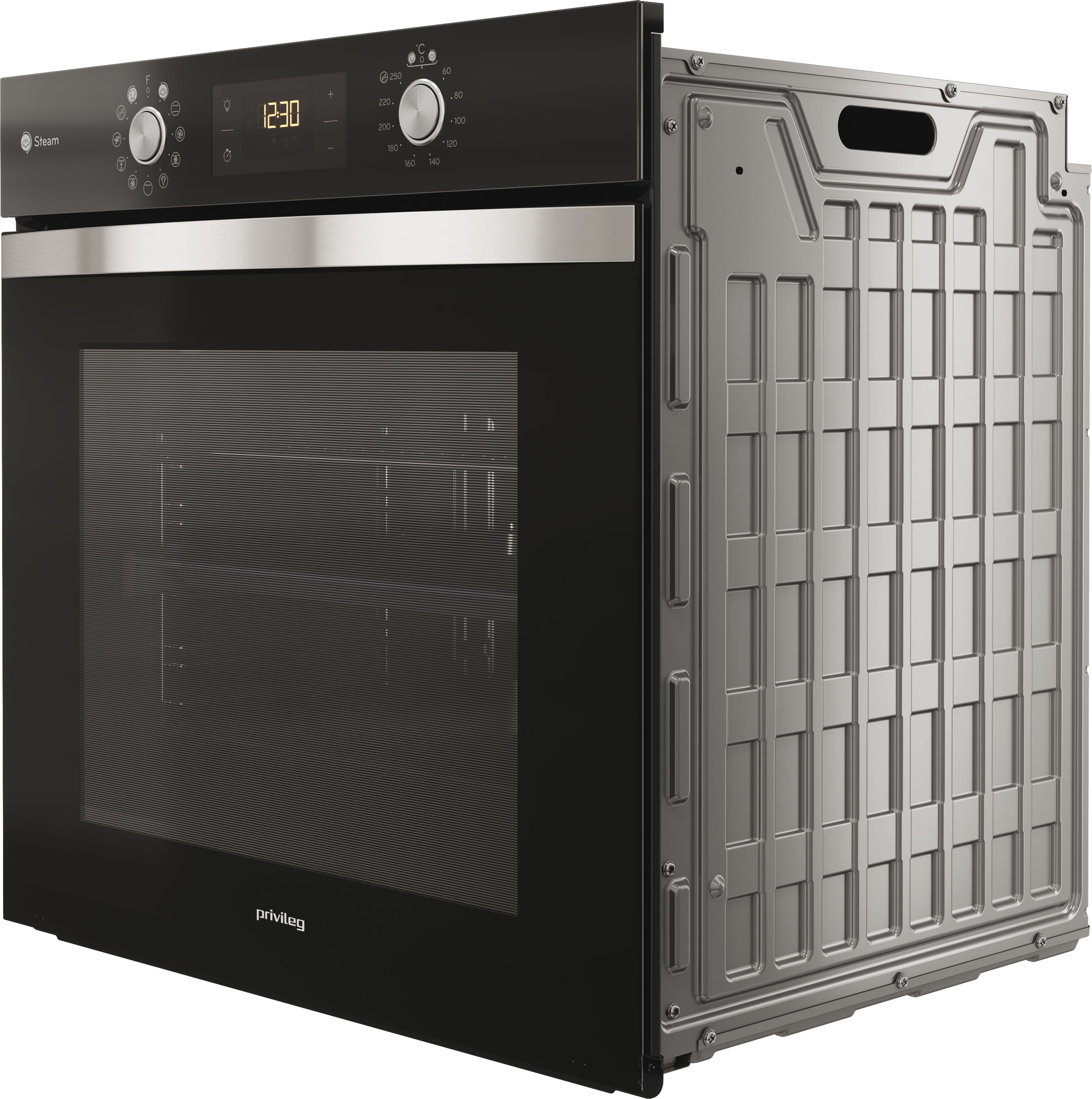 Turn&Go 500, BAKO Privileg Backauszug, Dampffunktion Backofen-Set Steam mit Hydrolyse,