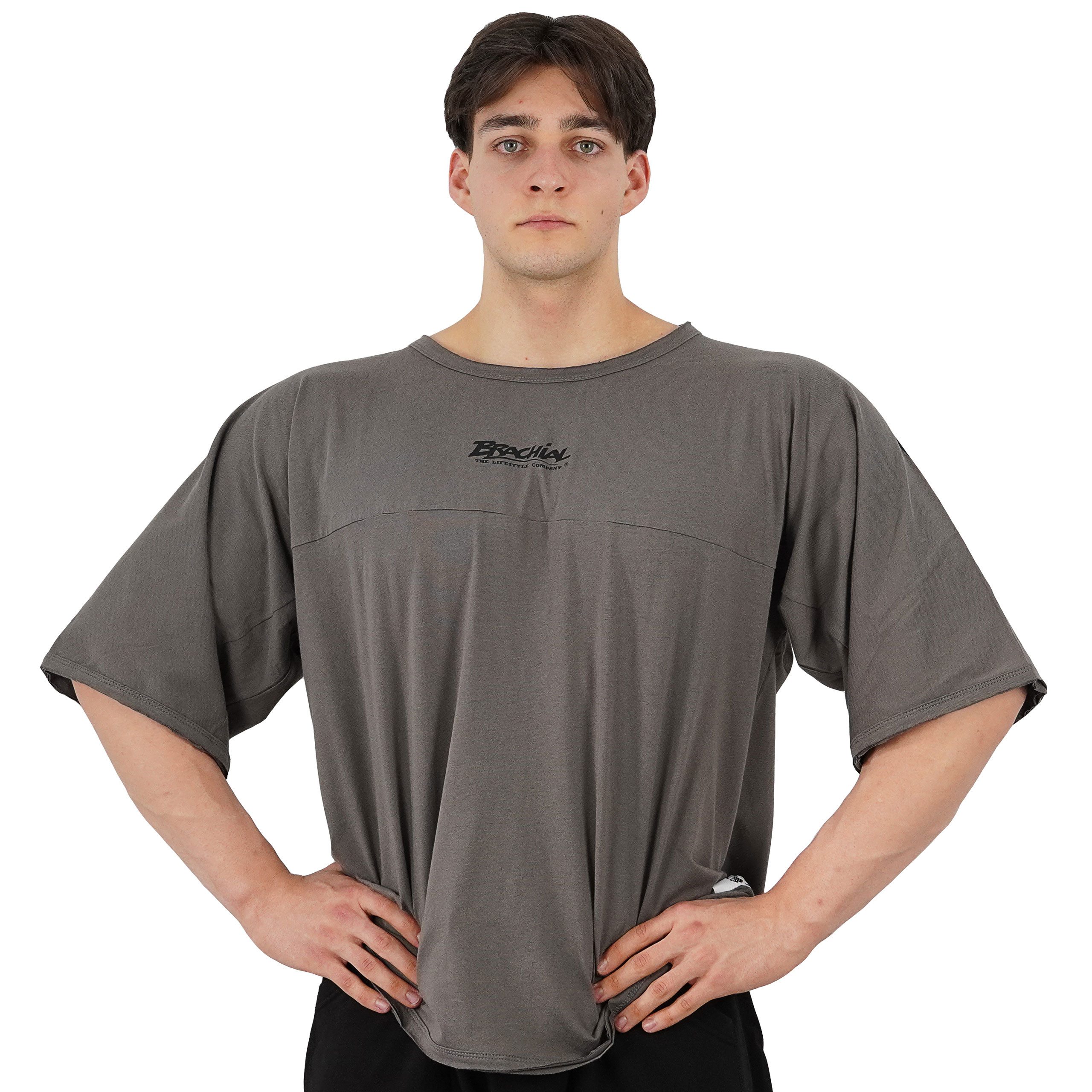 BRACHIAL THE LIFESTYLE COMPANY T-Shirt Brachial T-Shirt "Attack" stahlgrau/schwarz