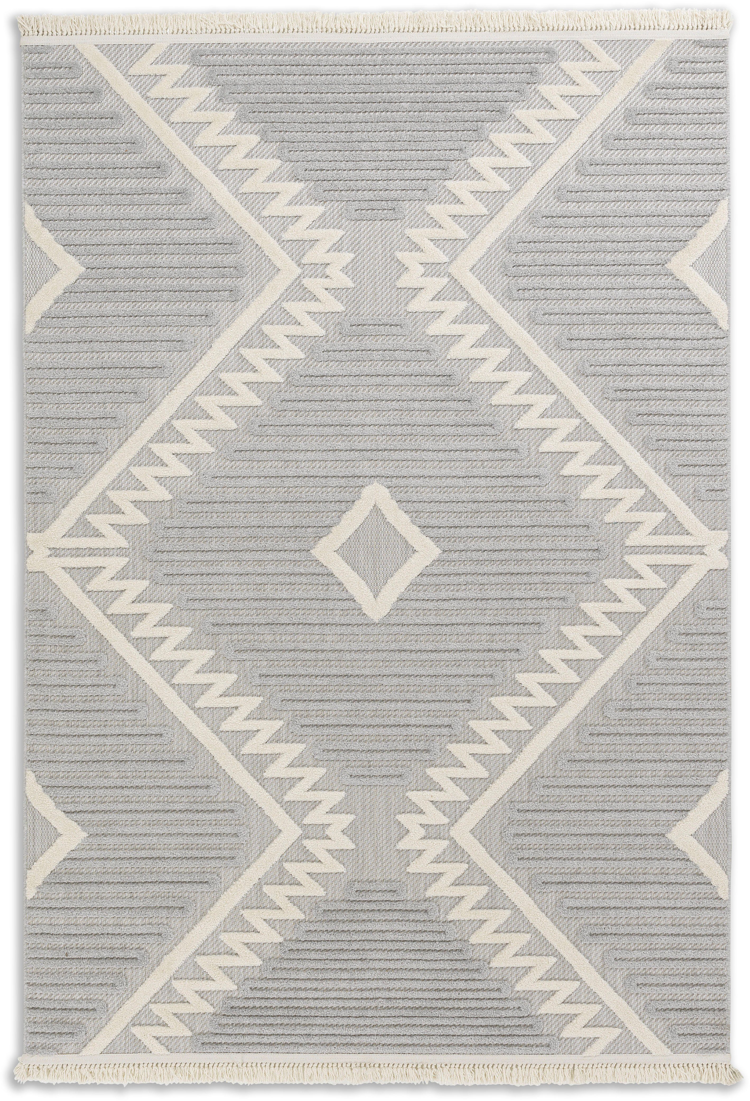 SCHÖNER WOHNEN-Kollektion Teppich Summer 6352, rechteckig, Höhe: 6 mm, In- und Outdoor geeignet, Hoch Tief Struktur, Robuster Teppich