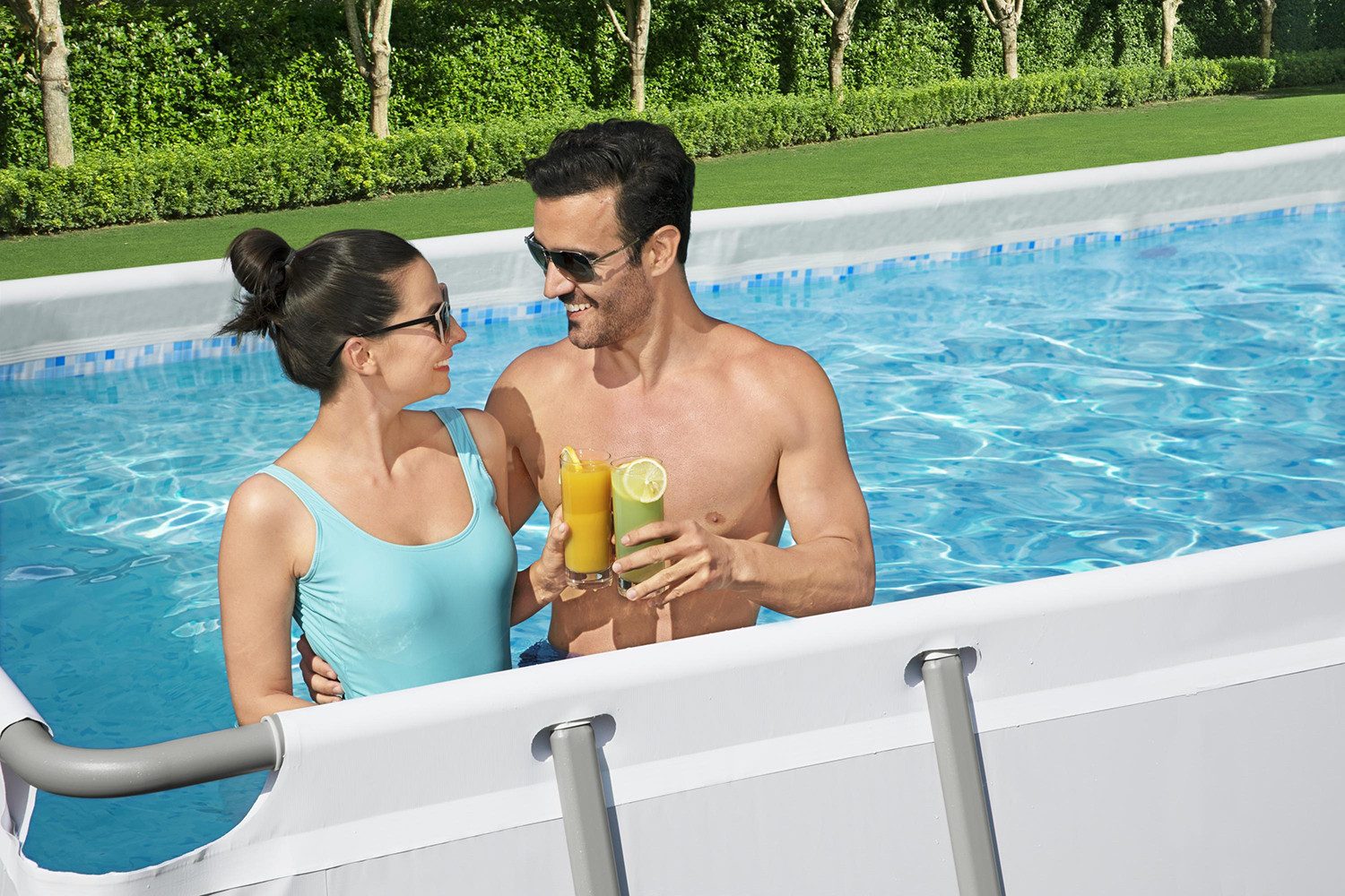 Bestway Framepool Power Steel™ Frame Pool Komplett-Set mit Filterpumpe 640 x 274 x 132