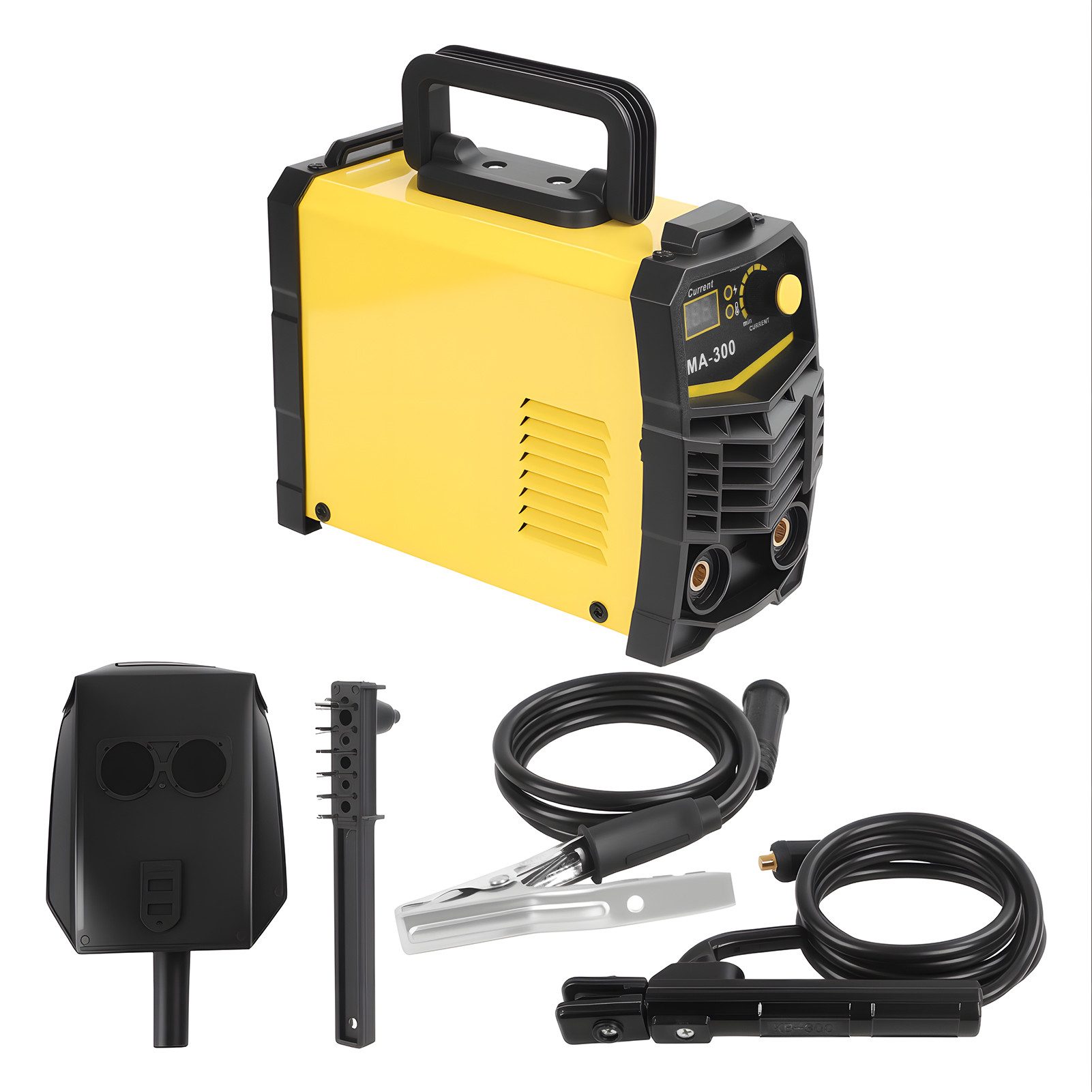 Rutaqian Elektroschweißgerät Schweißgerät 20-300A, 220V MMA 300 Inverter-Schweißger, 20 - 300 A, Tragbares Gaslose Mikro-Elektroschweißgerät, LED-Digitalanzeige