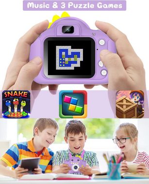 Gofunly für 3-12 Jahre Jungen und Mädchen Weihnachten Spielzeug Kinderkamera (20 MP, 8x opt. Zoom, mit 32GB-Karte Selfie Digital)