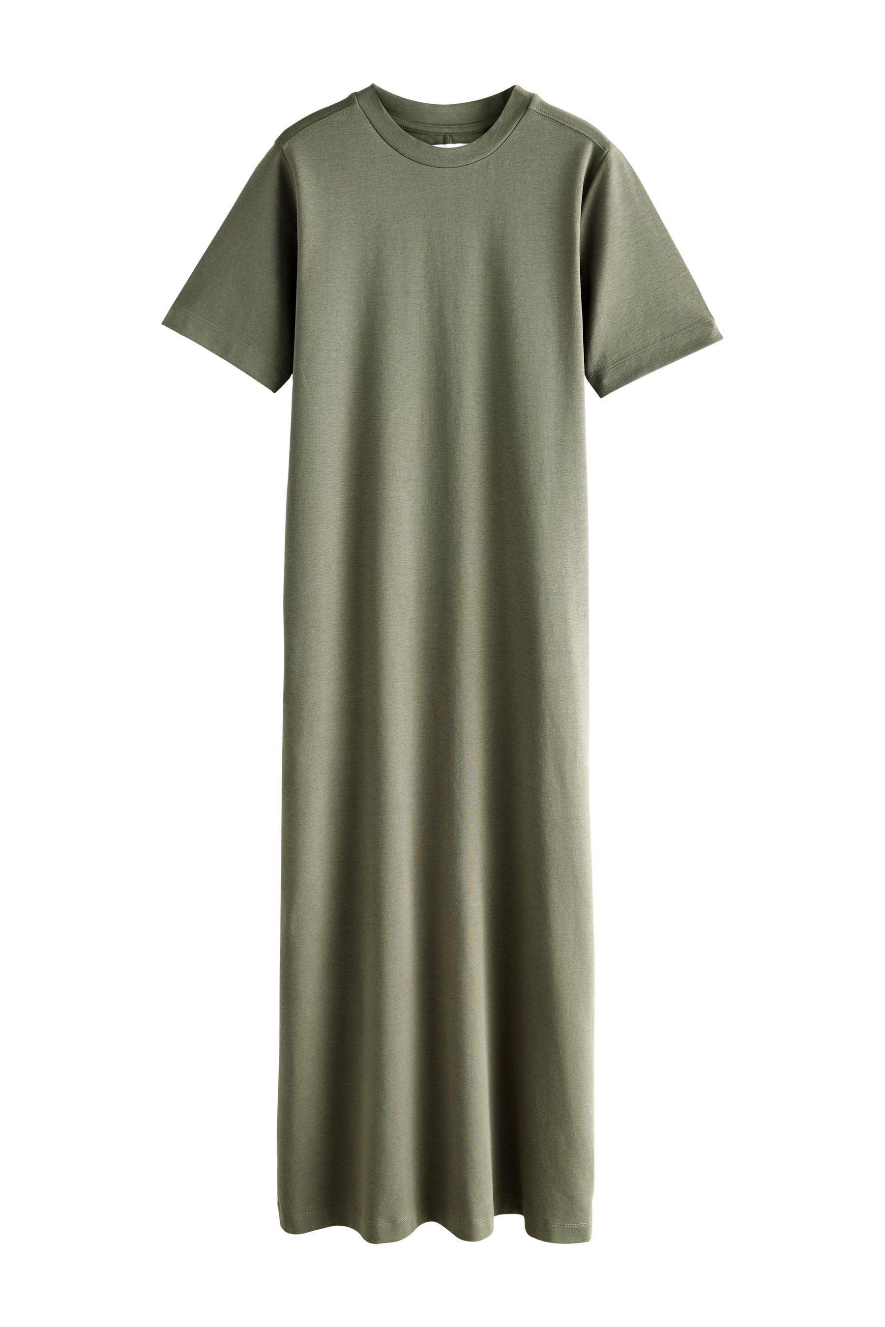Maxikleid Schweres Maxi-T-Shirt-Kleid mit Flügelärmeln