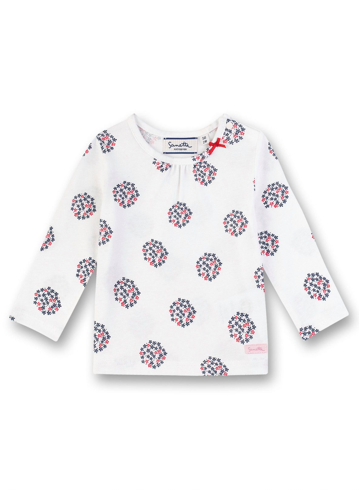 Langarmshirt Baby Langarmshirt Mädchen aus Baumwolle mit Allover Muster